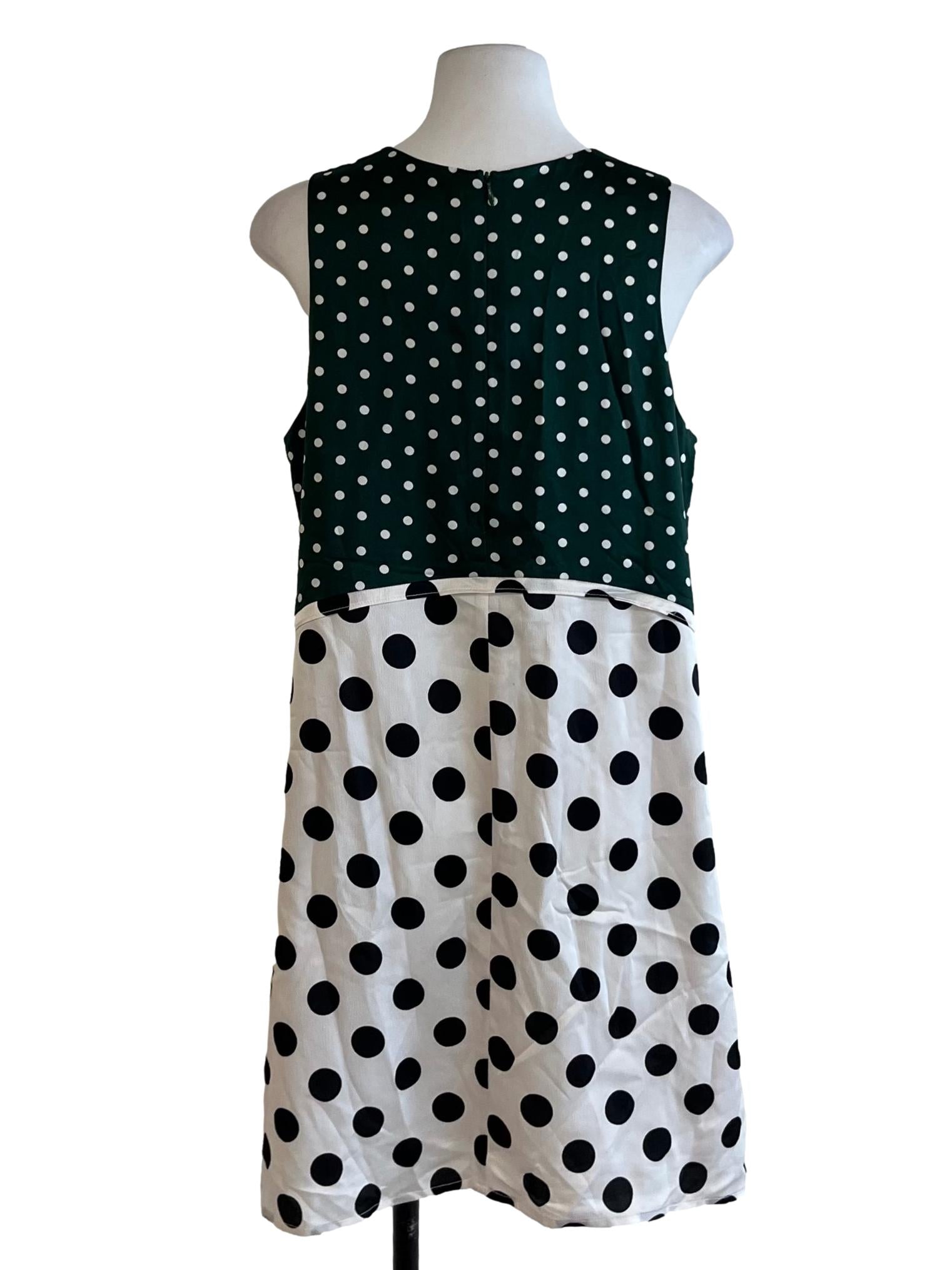 Pine Green Polka Dot Shift Dress
