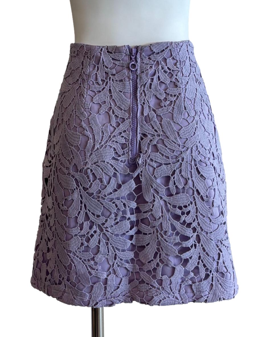 Lilac Lined Lace Skirt