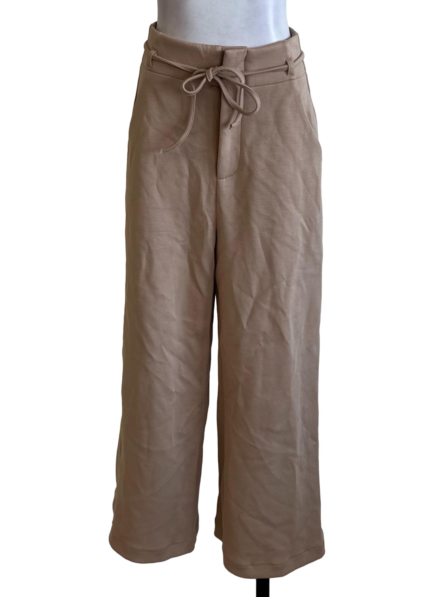 Peanut Brown Strap Straight Pants