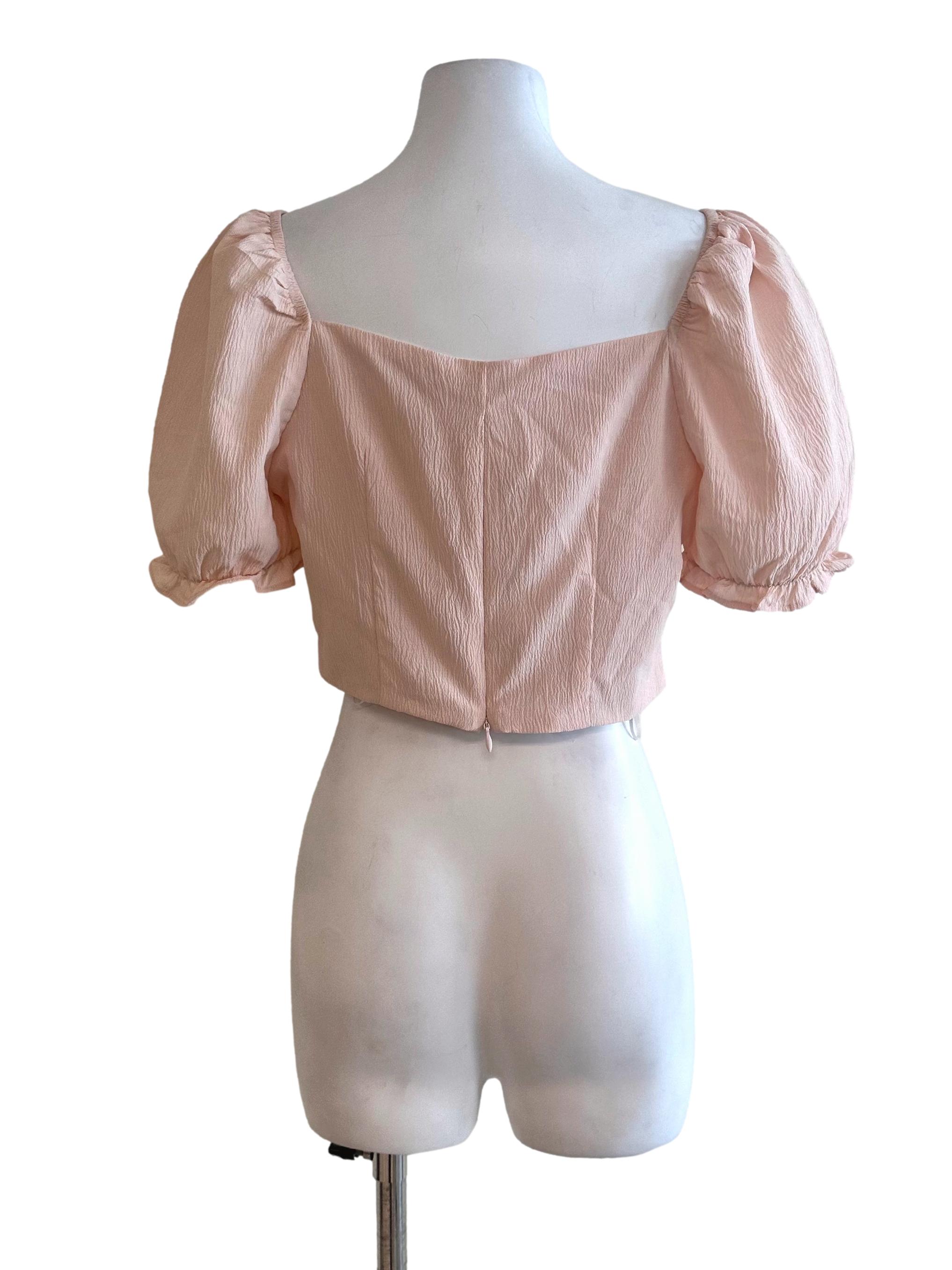 Peach Pink Textured Top