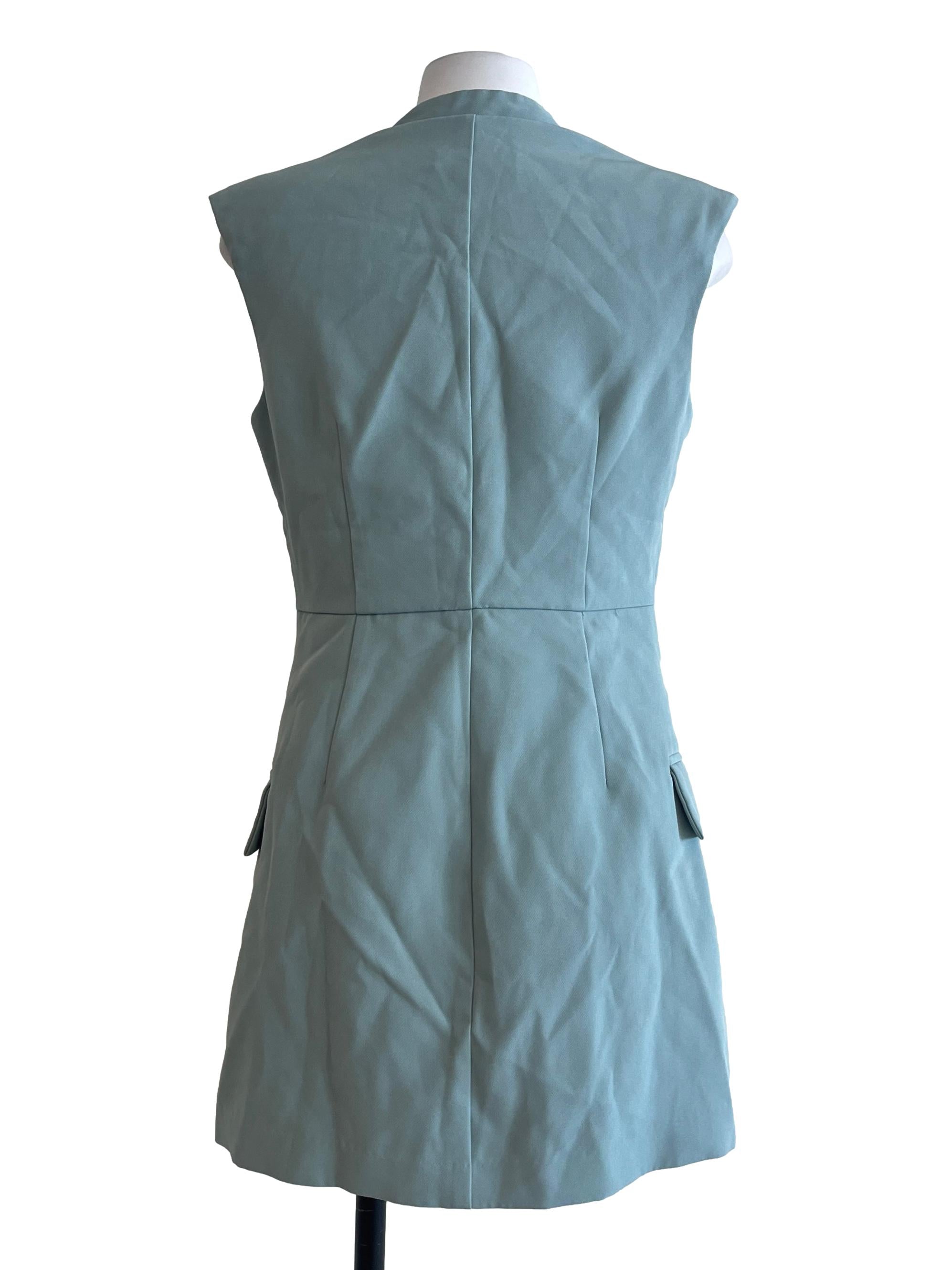 Mint Green V-Neck Sleeveless Romper