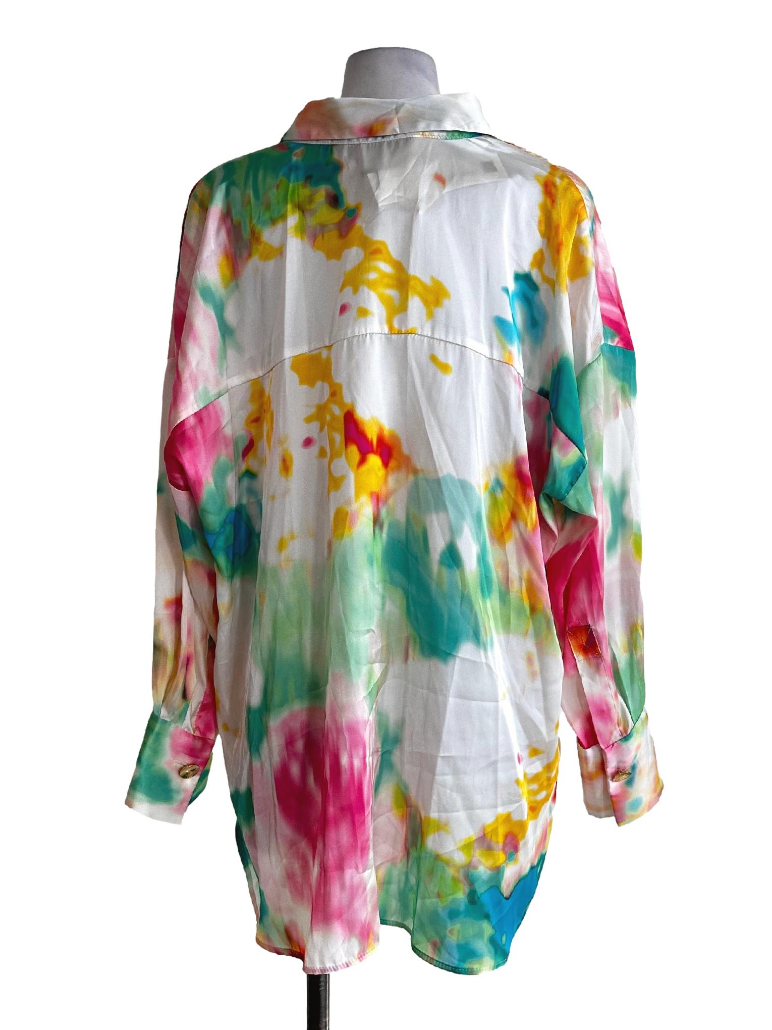 Bronze Orange Collar Blouses