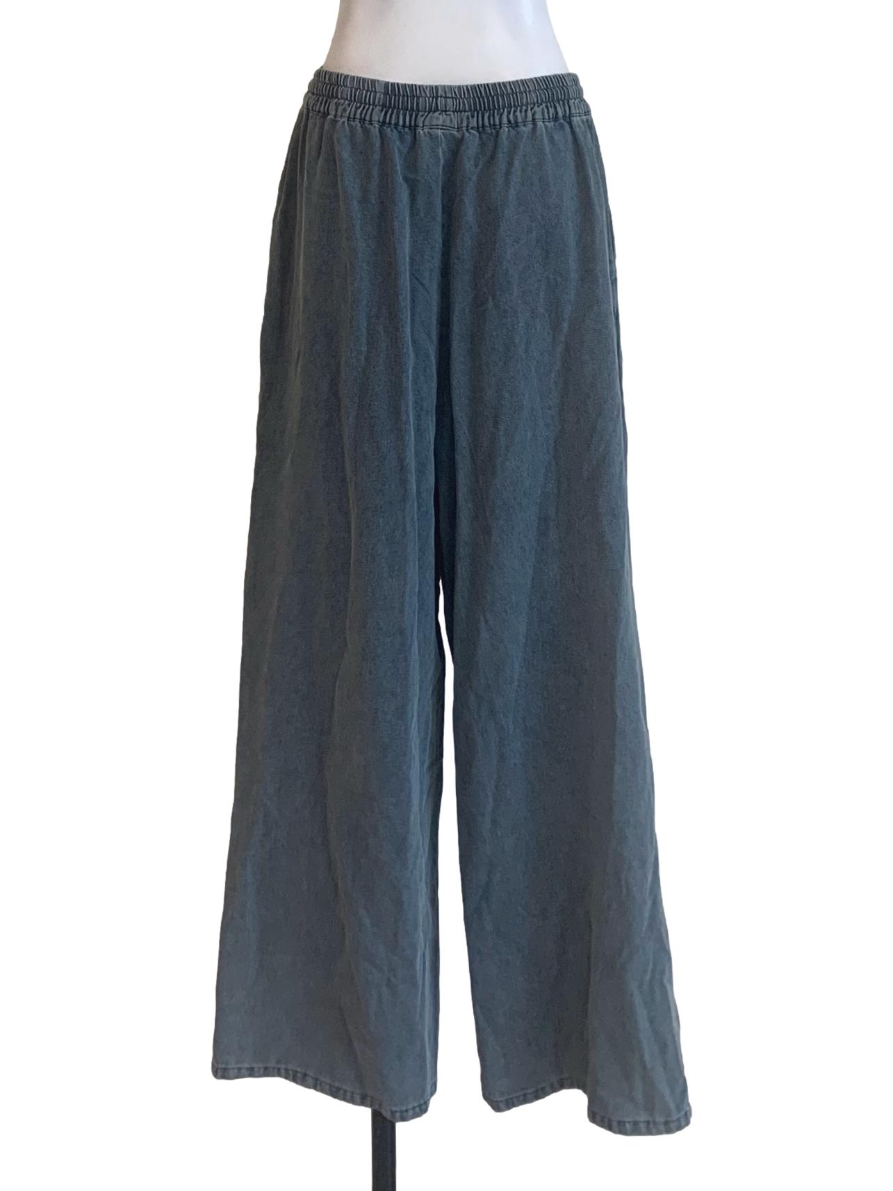 Stone Blue Wide Leg Pants