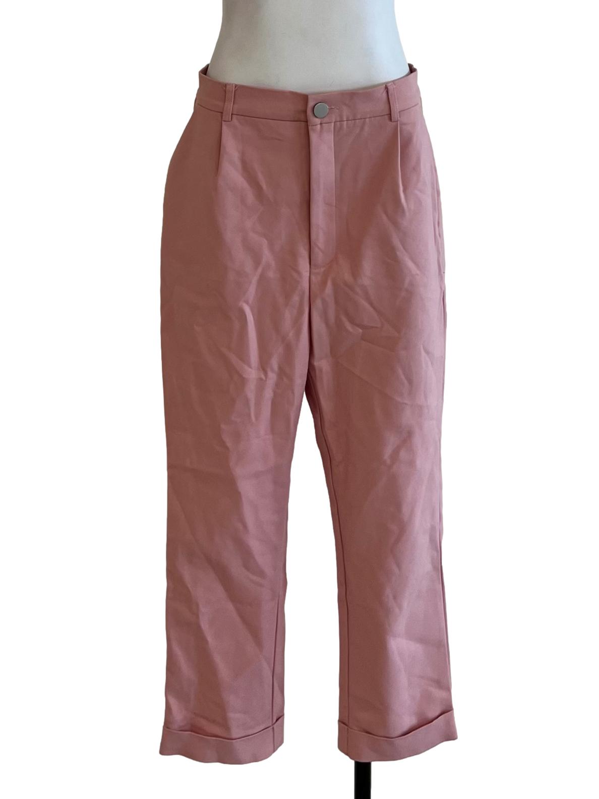 Blush Pink Plain Formal Pants