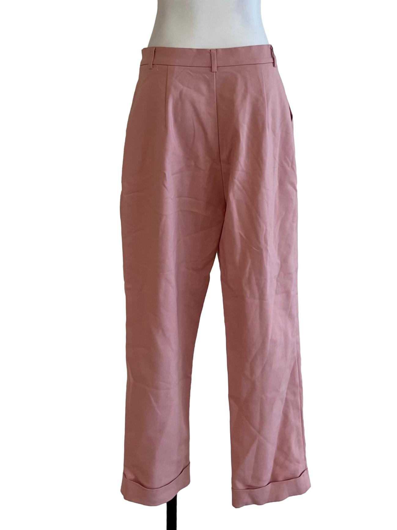 Blush Pink Plain Formal Pants
