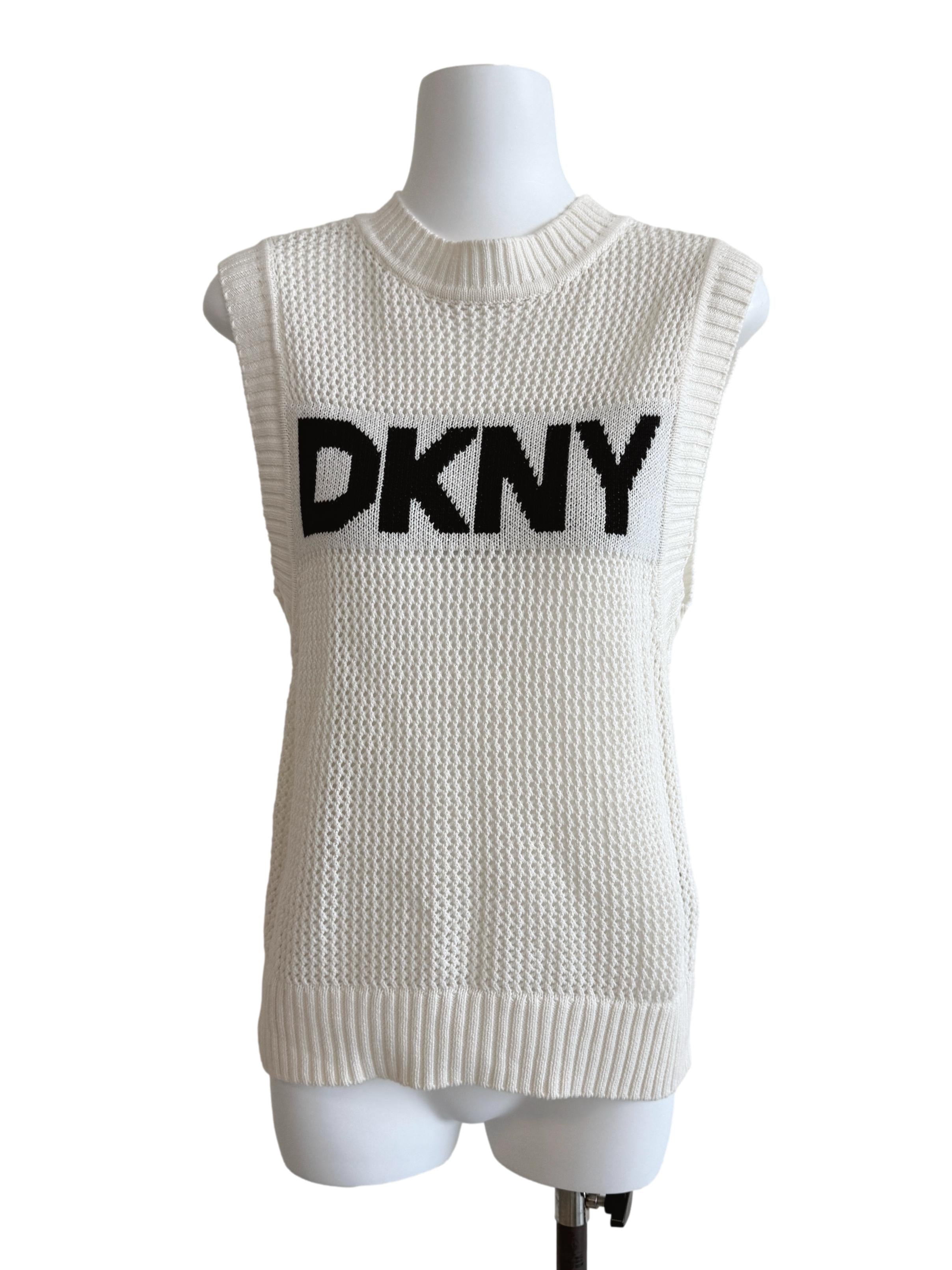Cream Crochet Sleeveless Top