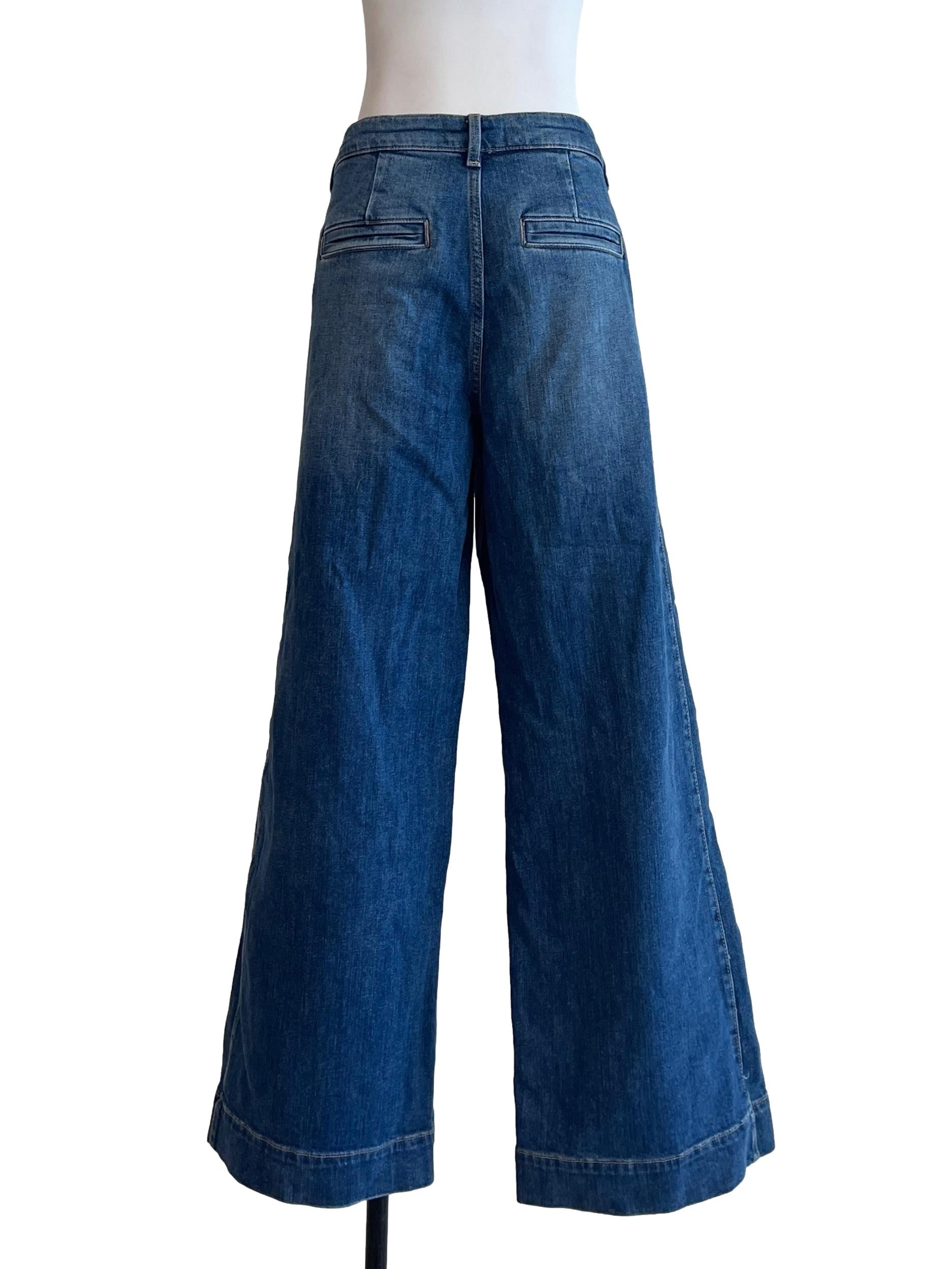 Aegean Blue Wide Leg Jeans