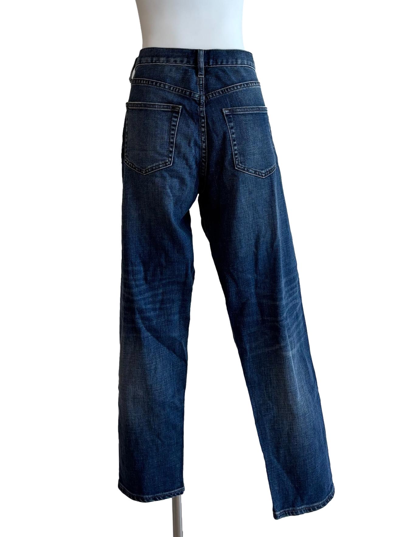 Washed Blue Denim Ripped Jeans