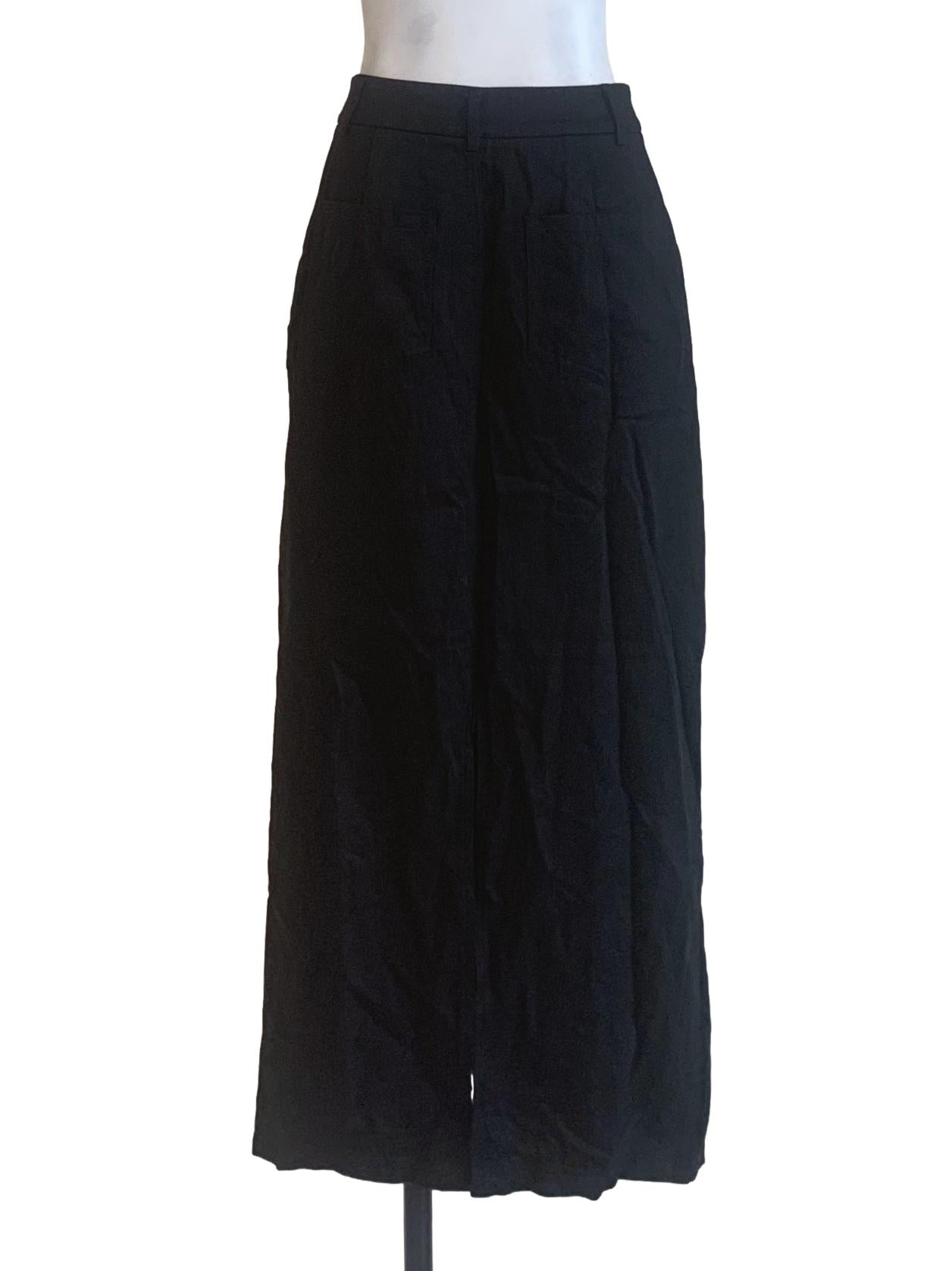 Ink Black Long Jeans Skirts