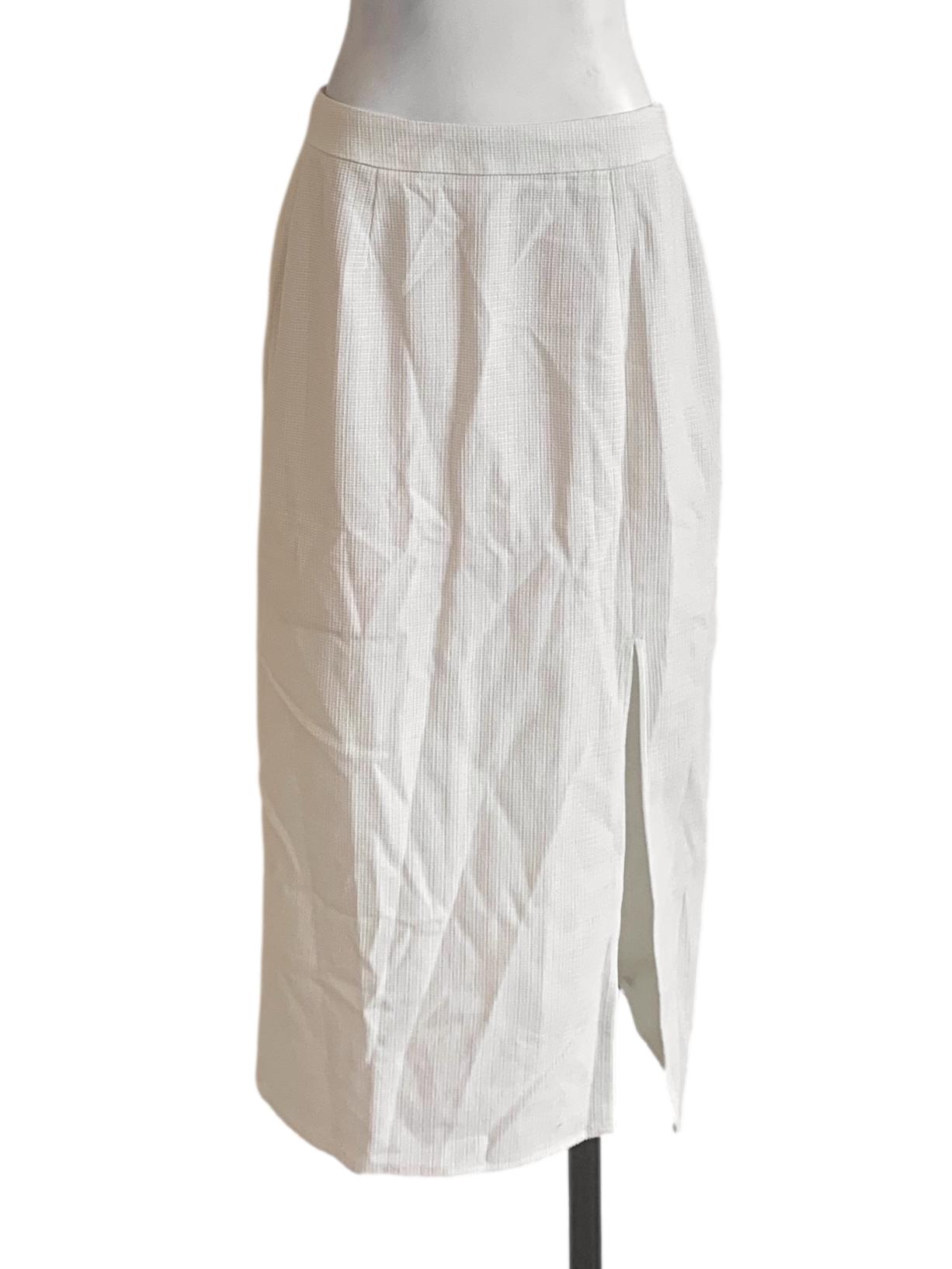 Chiffon White Slit Skirts LB