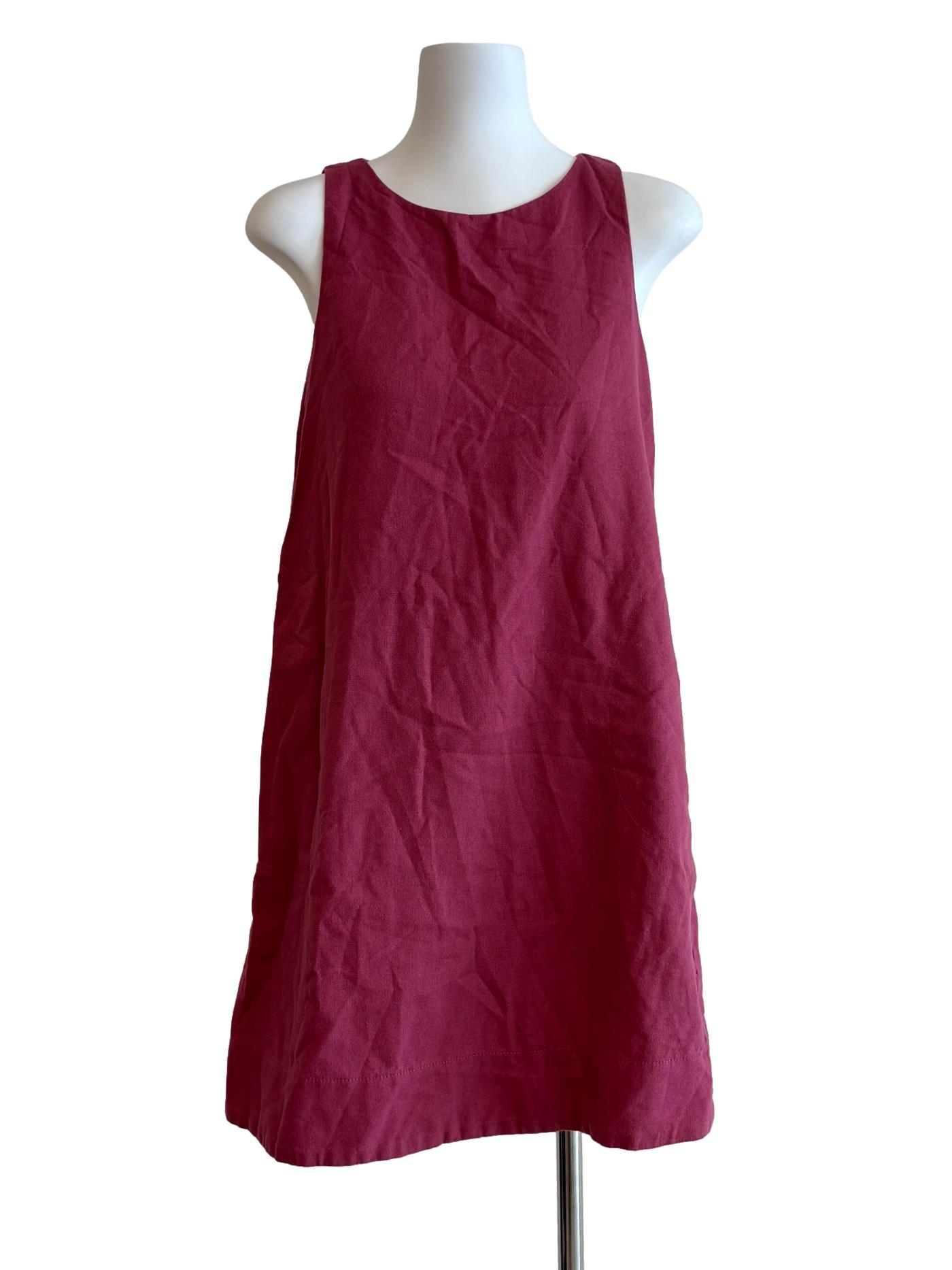 Blush Pink Sleeveless Linen Dress