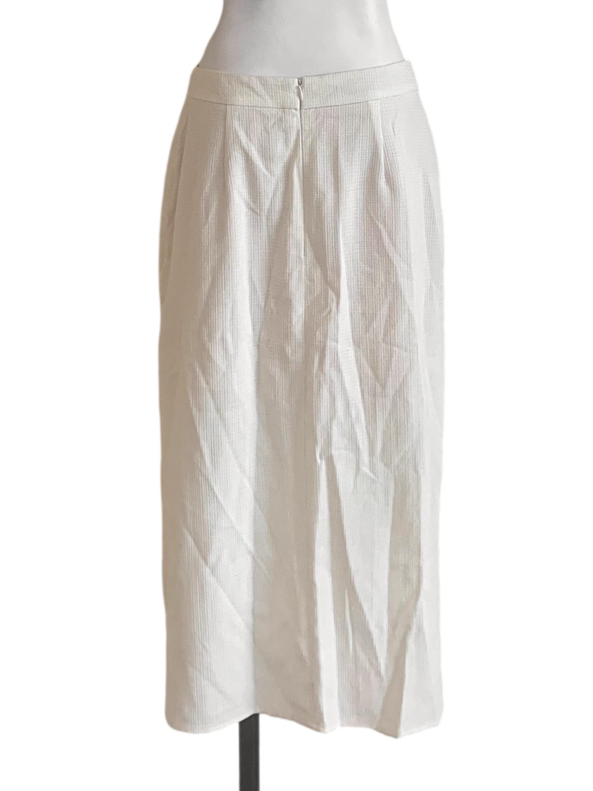 Chiffon White Slit Skirts LB