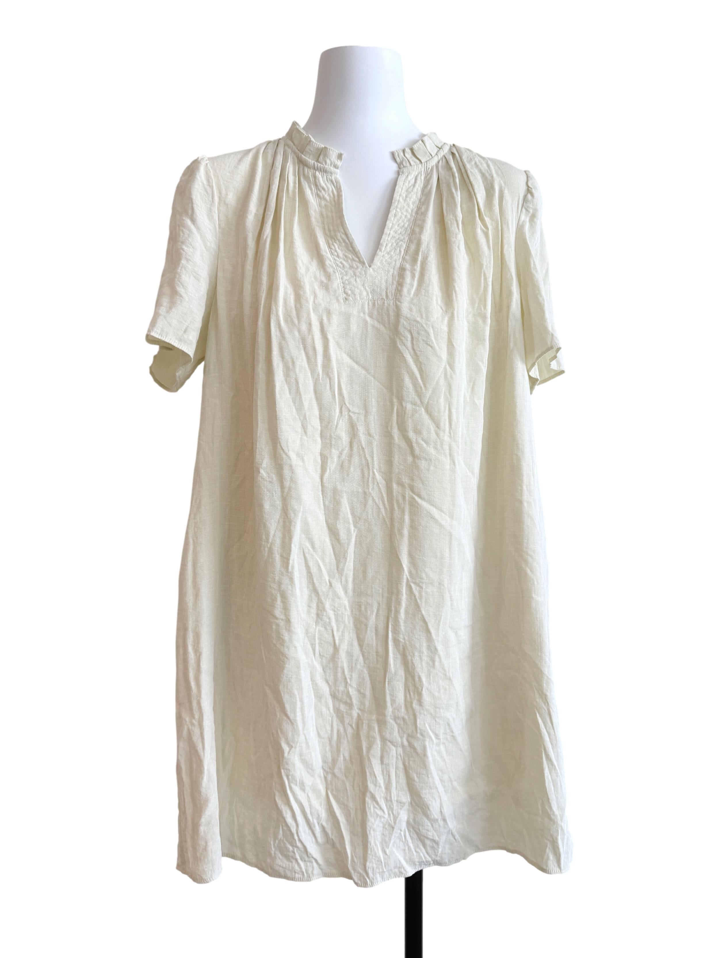 Ivory V-Neck Tunic Dress OSN