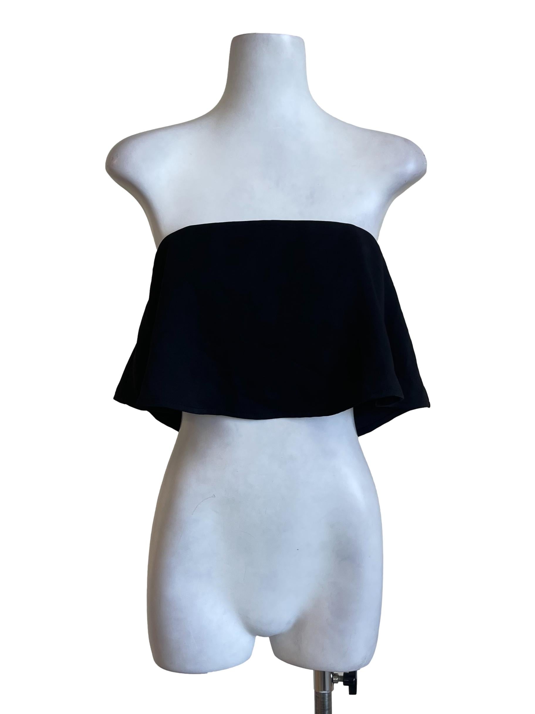 Black Strapless Top YHF
