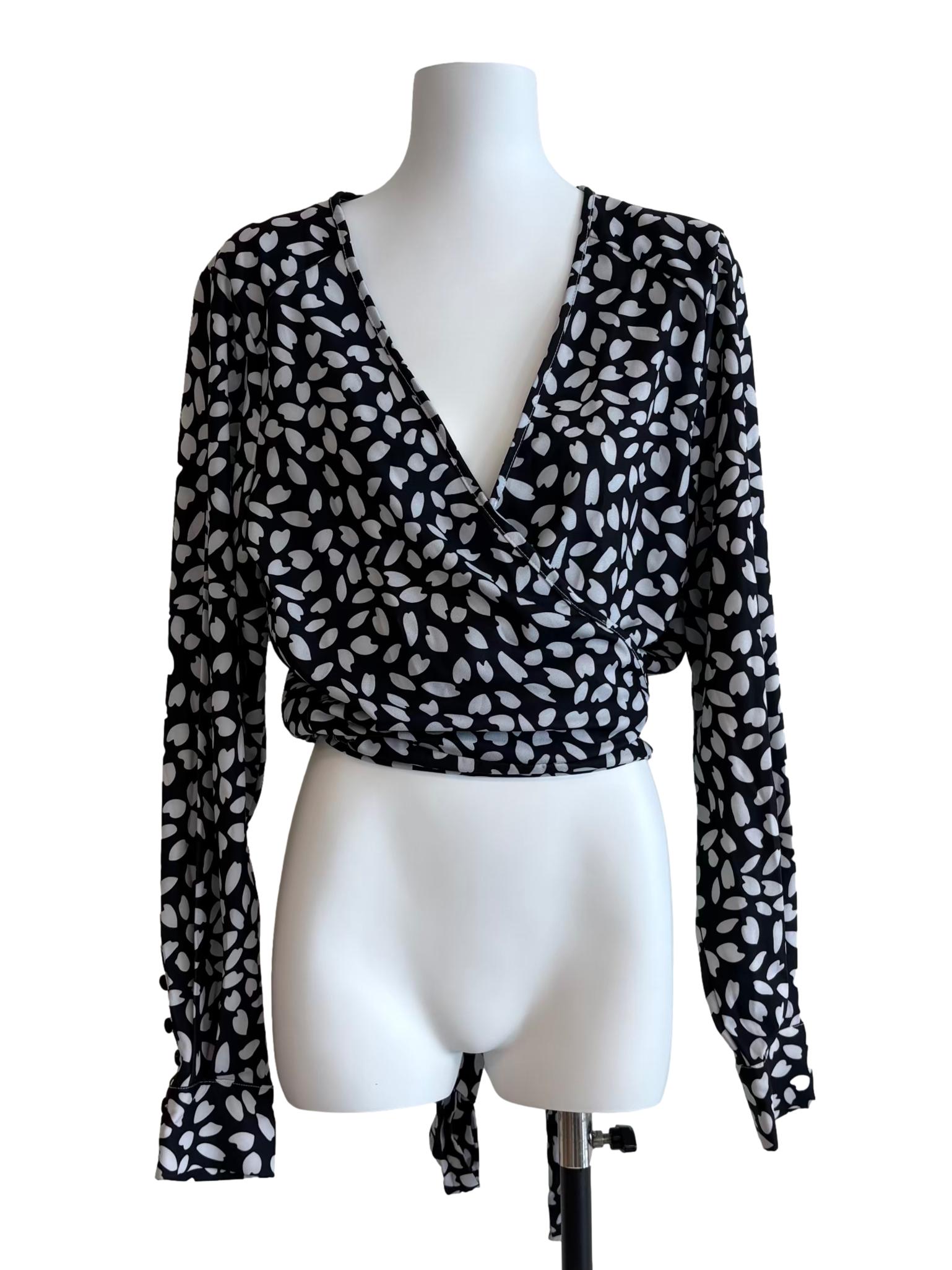 Alexa Wrap In Black And White Print CSN