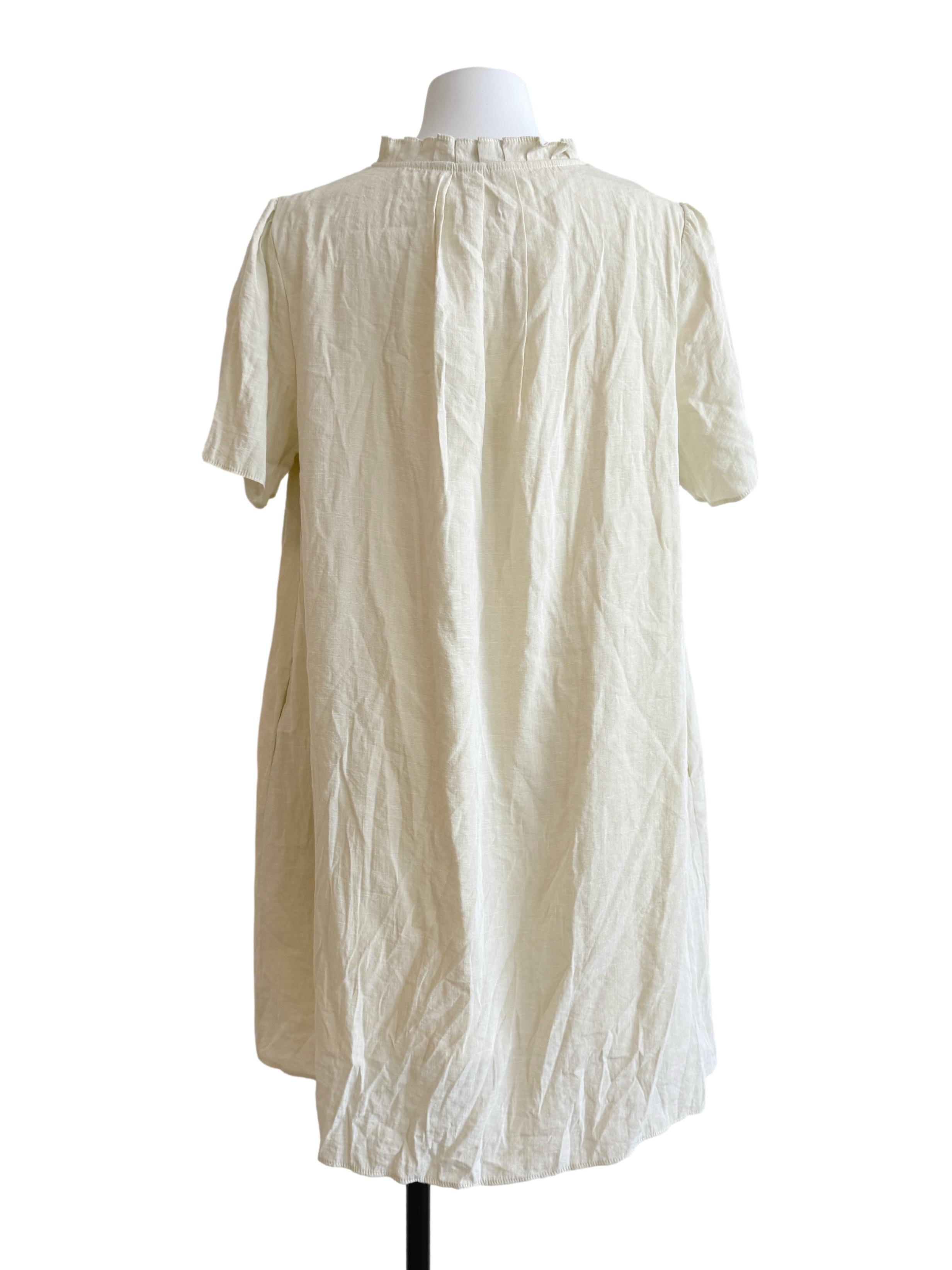 Ivory V-Neck Tunic Dress OSN