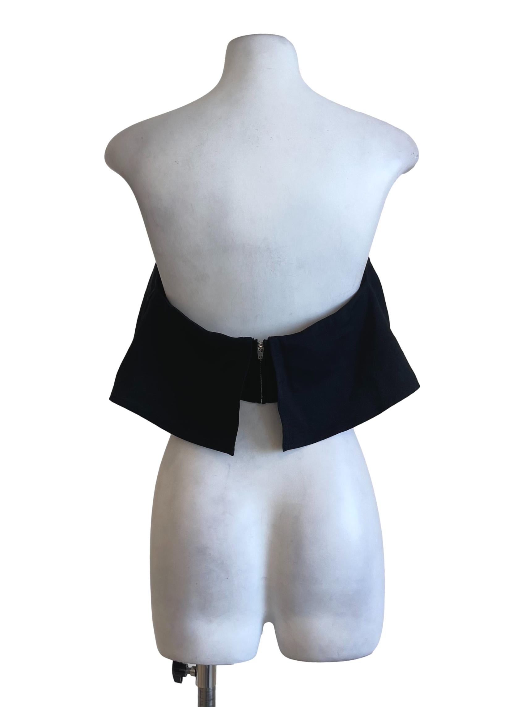 Black Strapless Top YHF