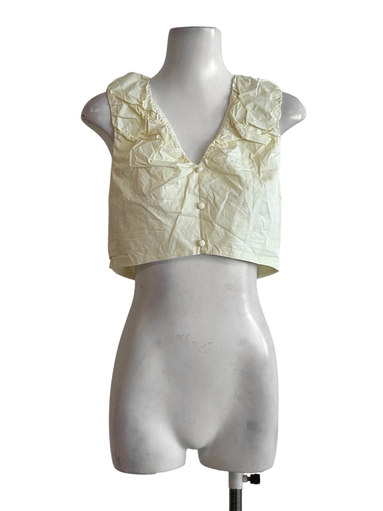 Cotton Gathered Crop Top OSN