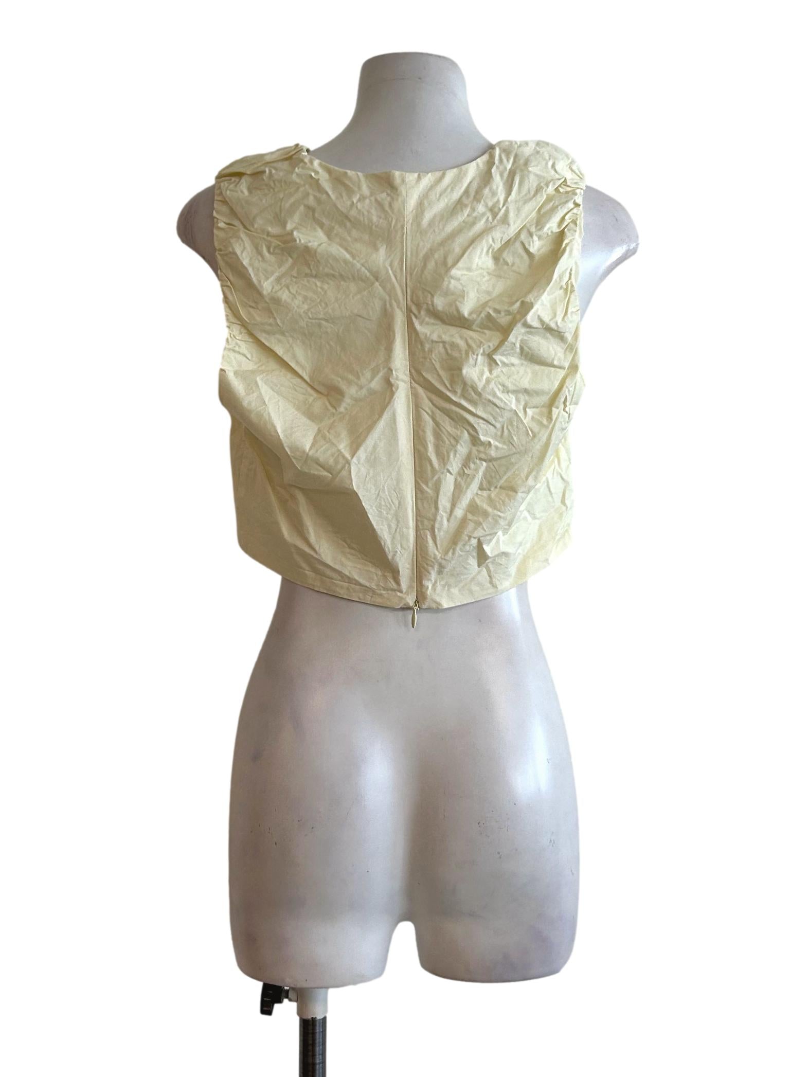 Cotton Gathered Crop Top OSN