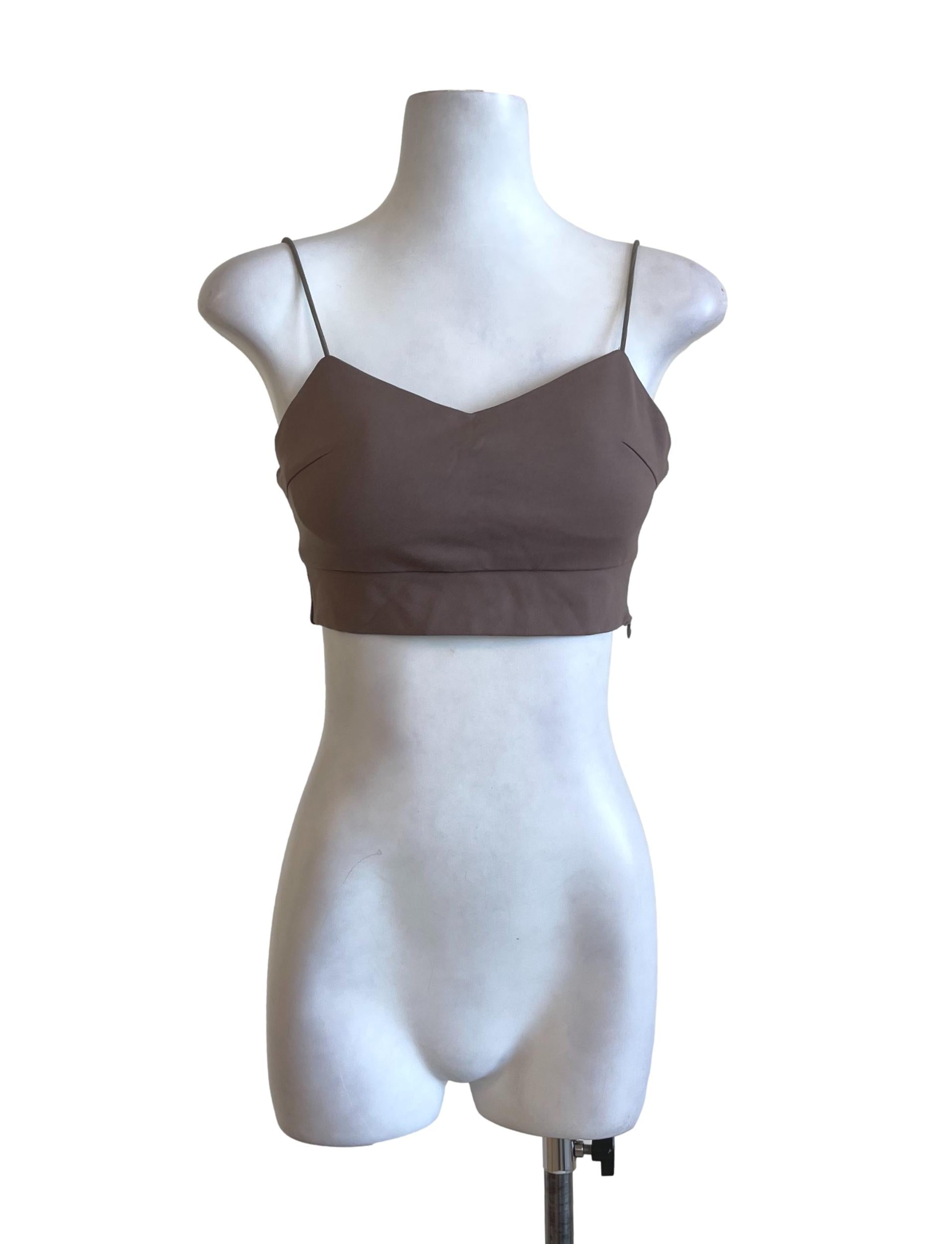 Brown Plain Cotton Camisole