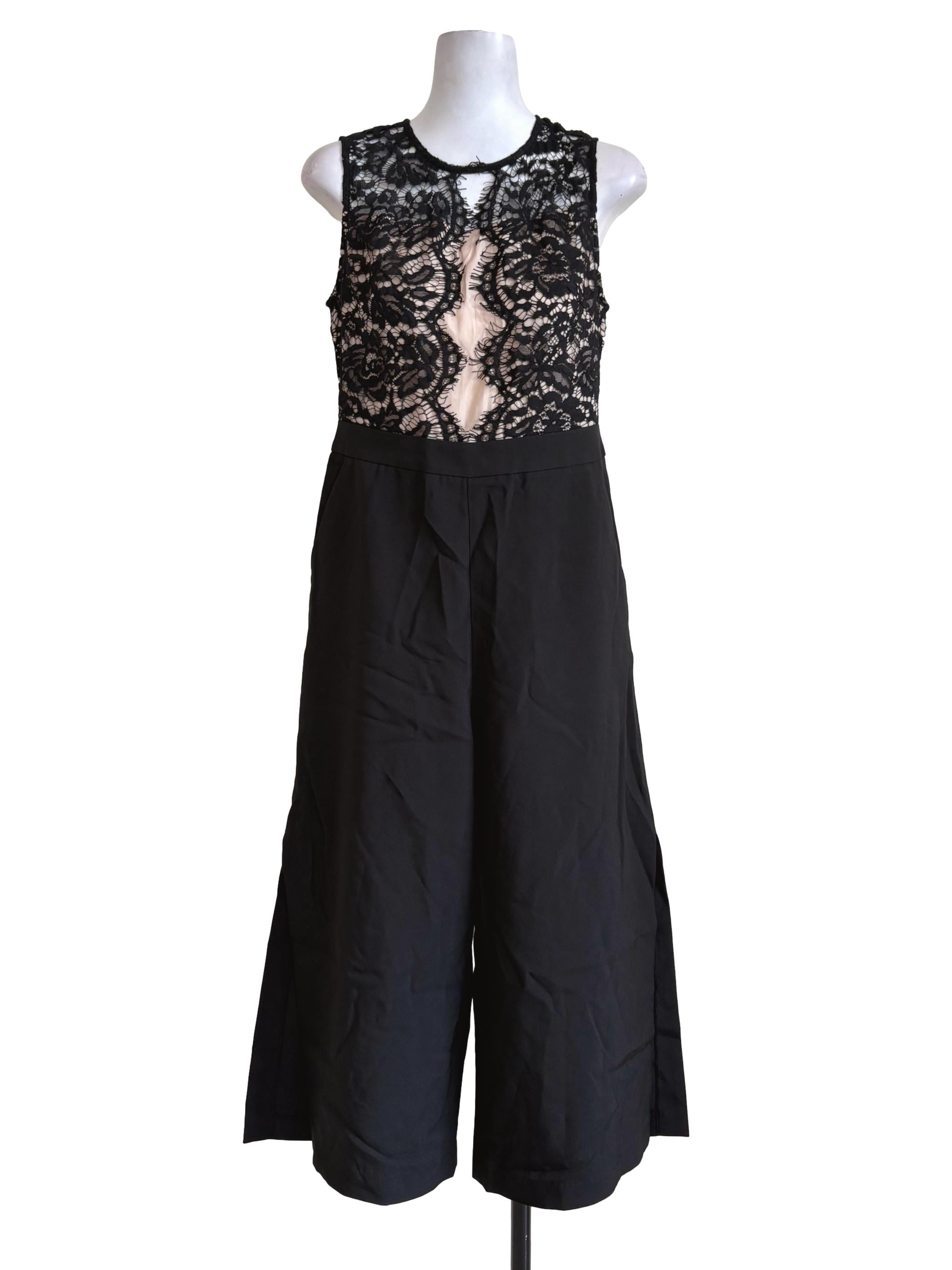 Black Floral Lace Jumpsuit