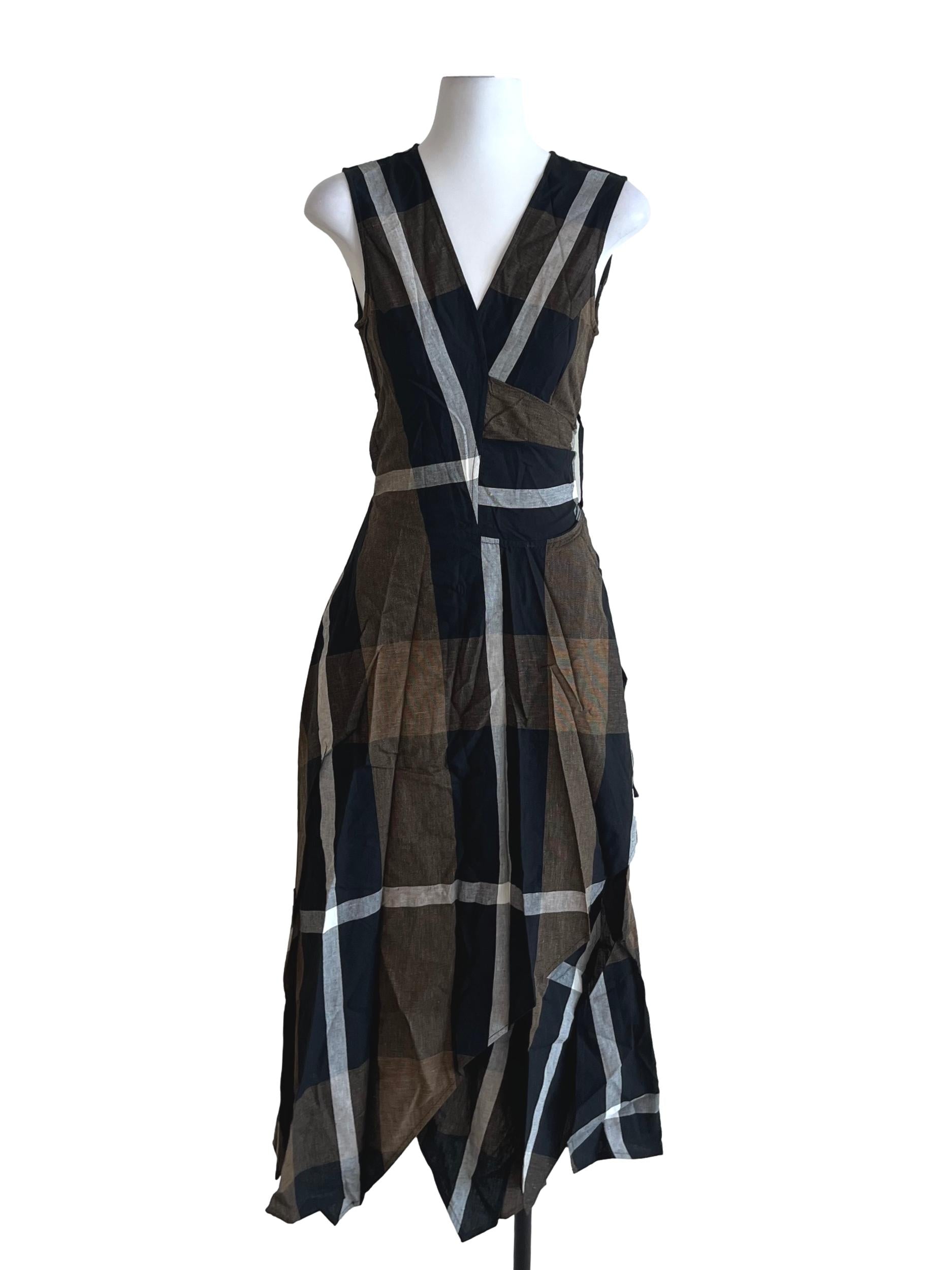 Black Tartan A-Line Dress
