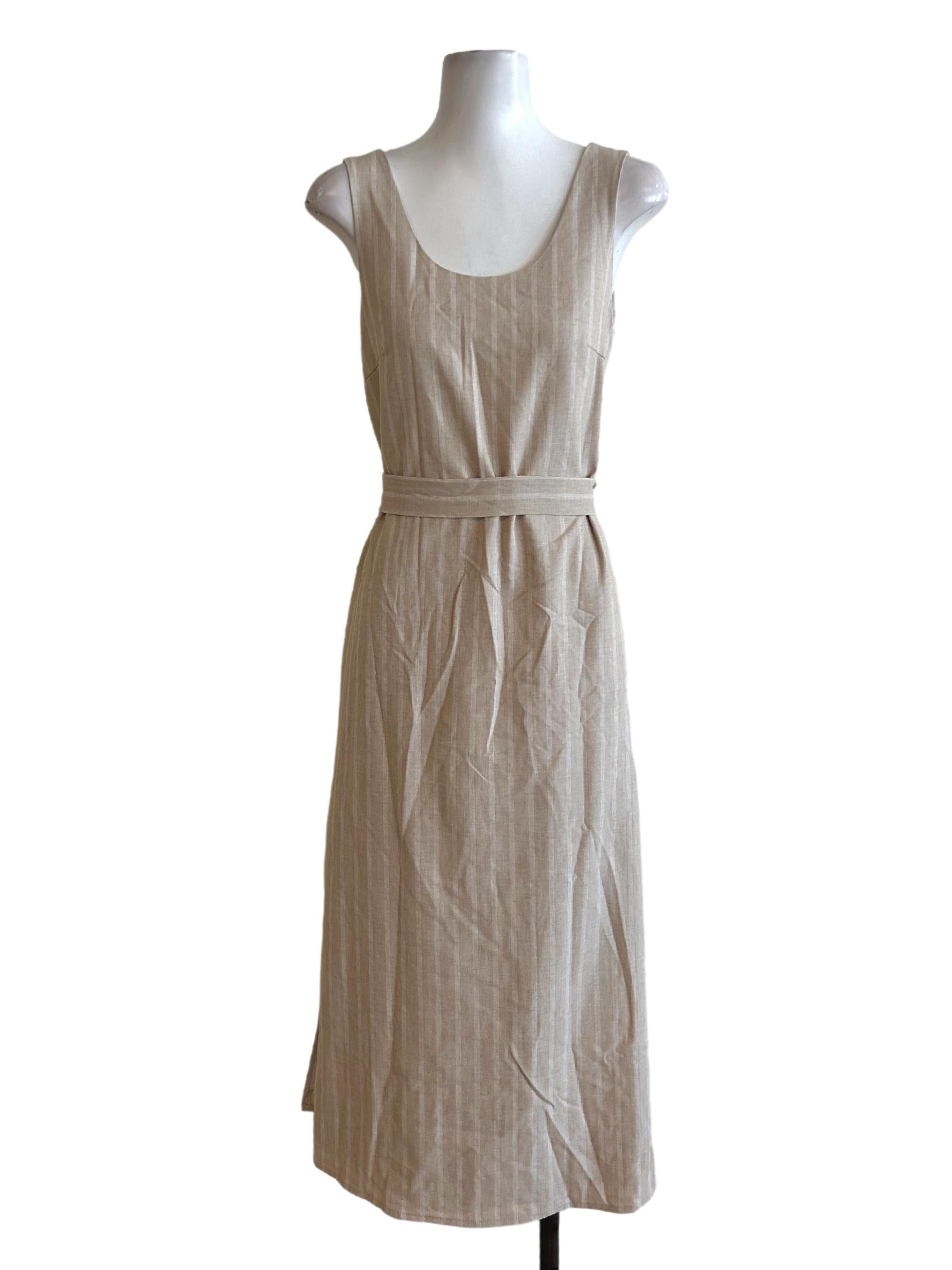 Herringbone Striped Midi Dress OSN