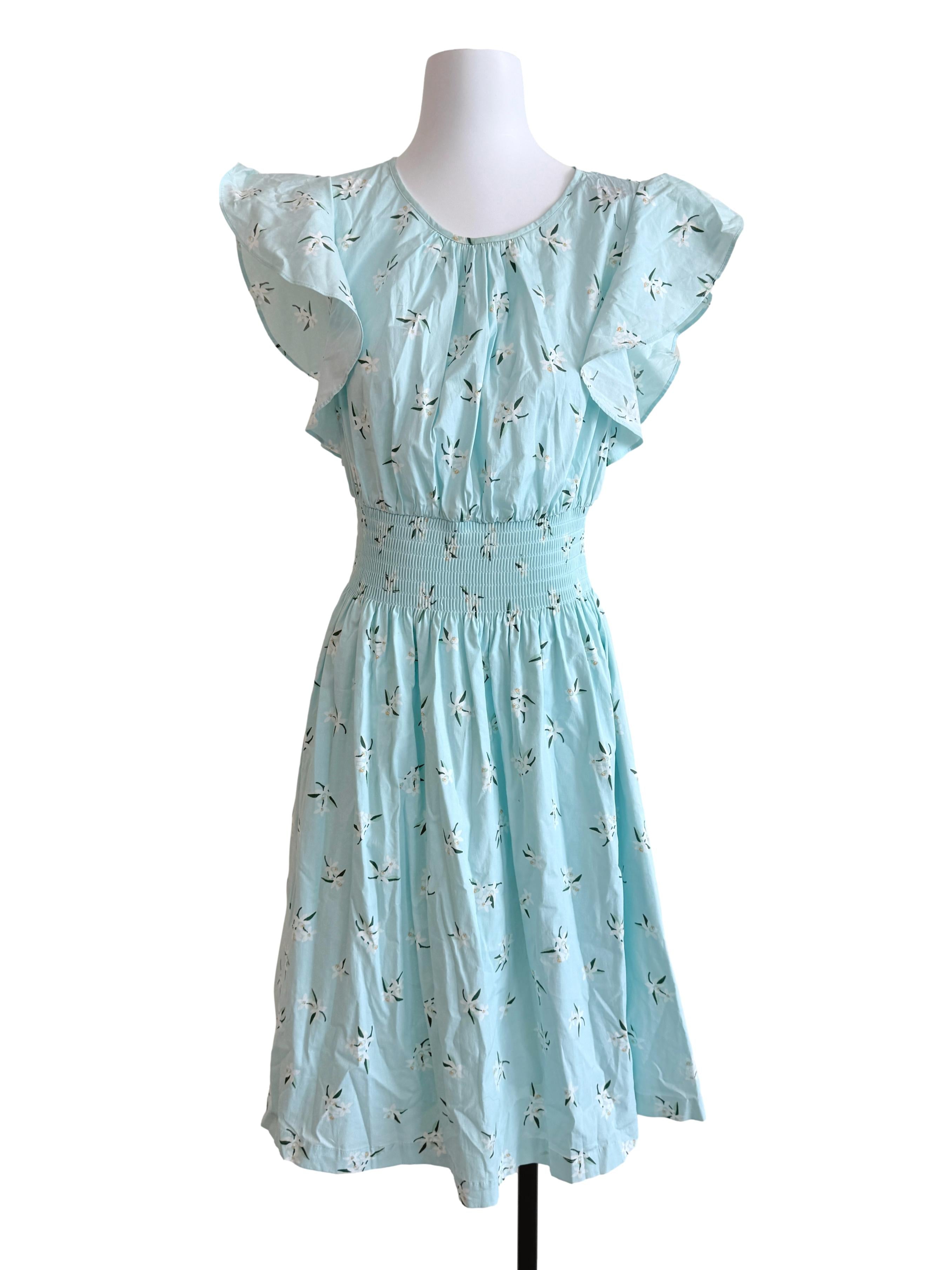Soft Blue Floral Dress