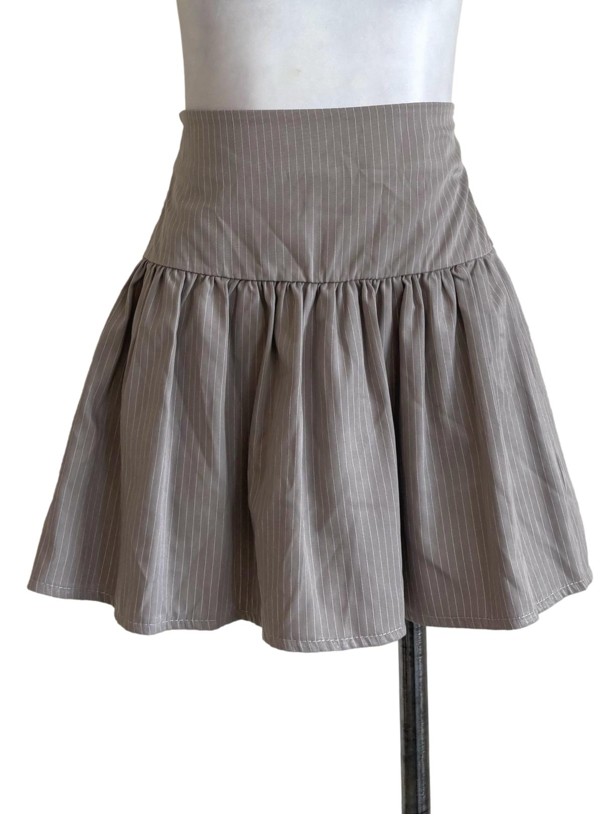 Fossil Grey Stripes Skirts