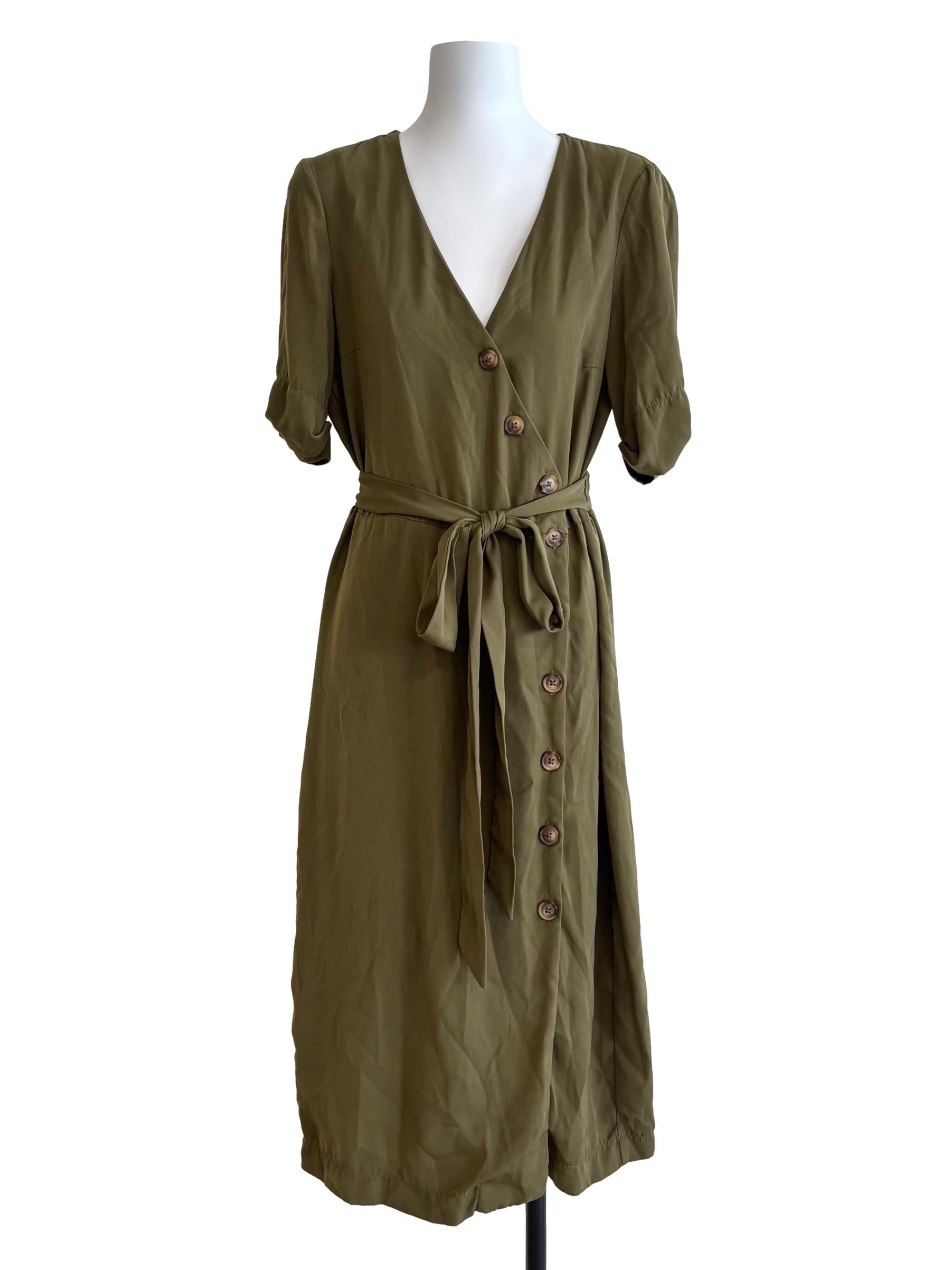 Emelie Dress In Olive Green CSN