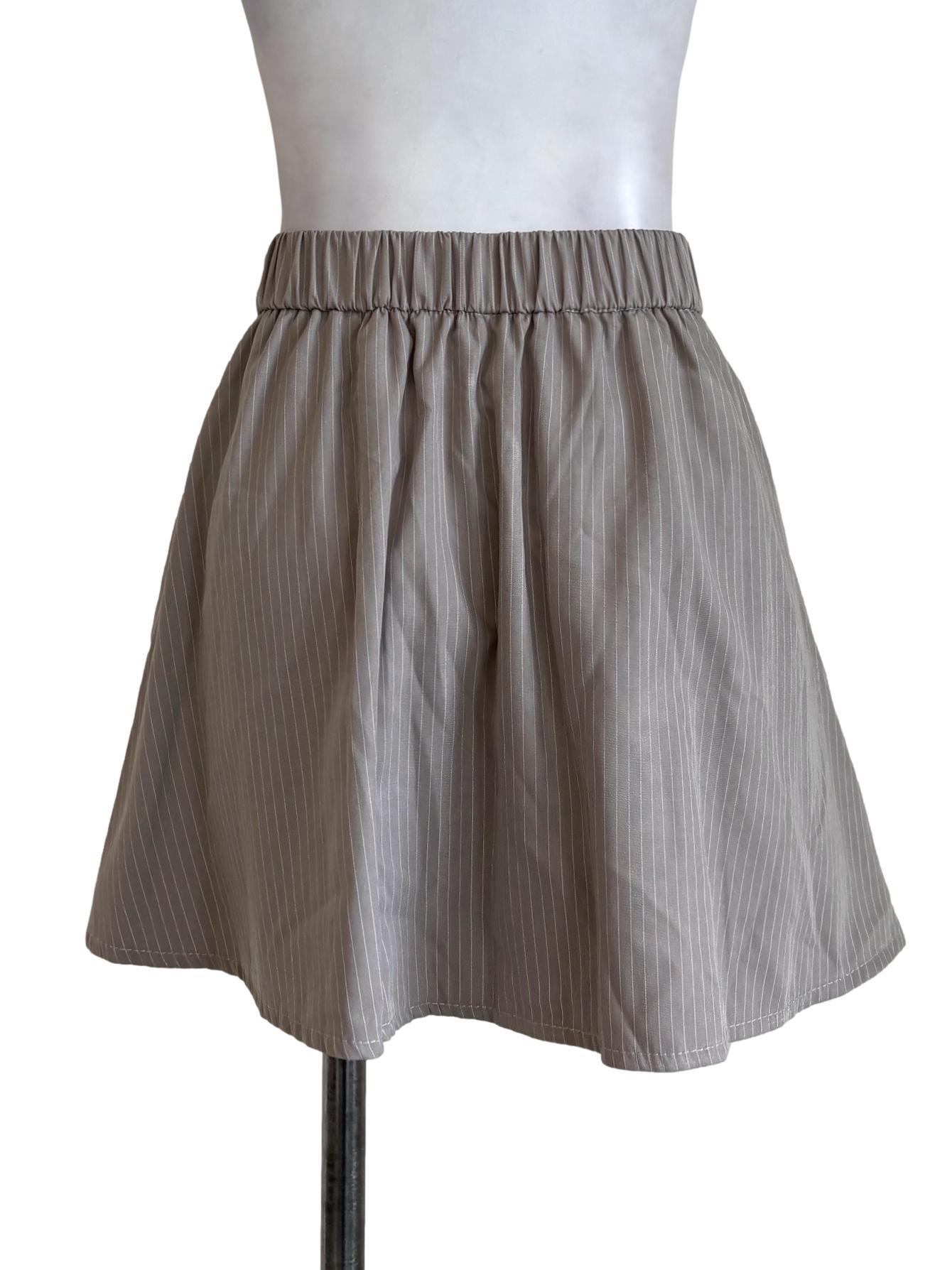 Fossil Grey Stripes Skirts