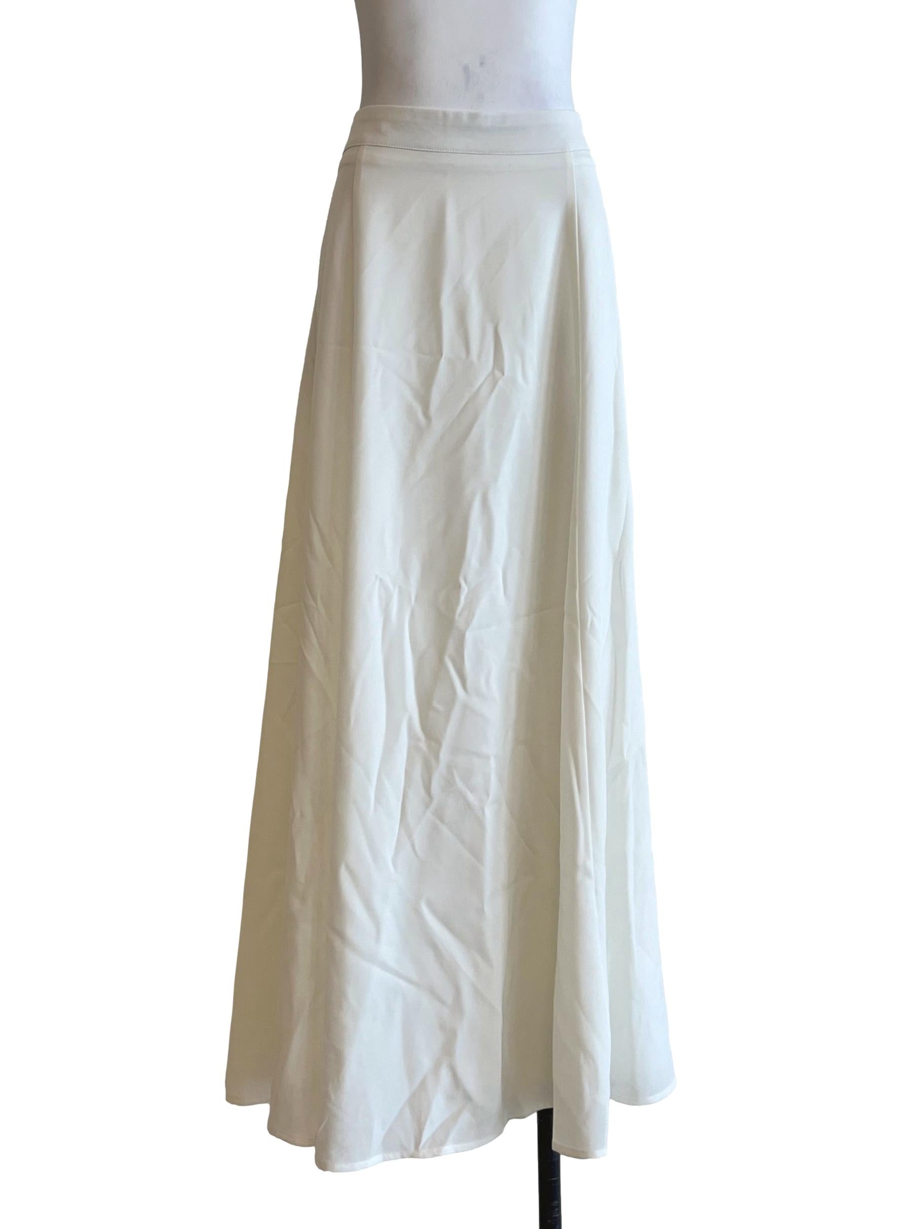 Pearl White A-Line Skirt