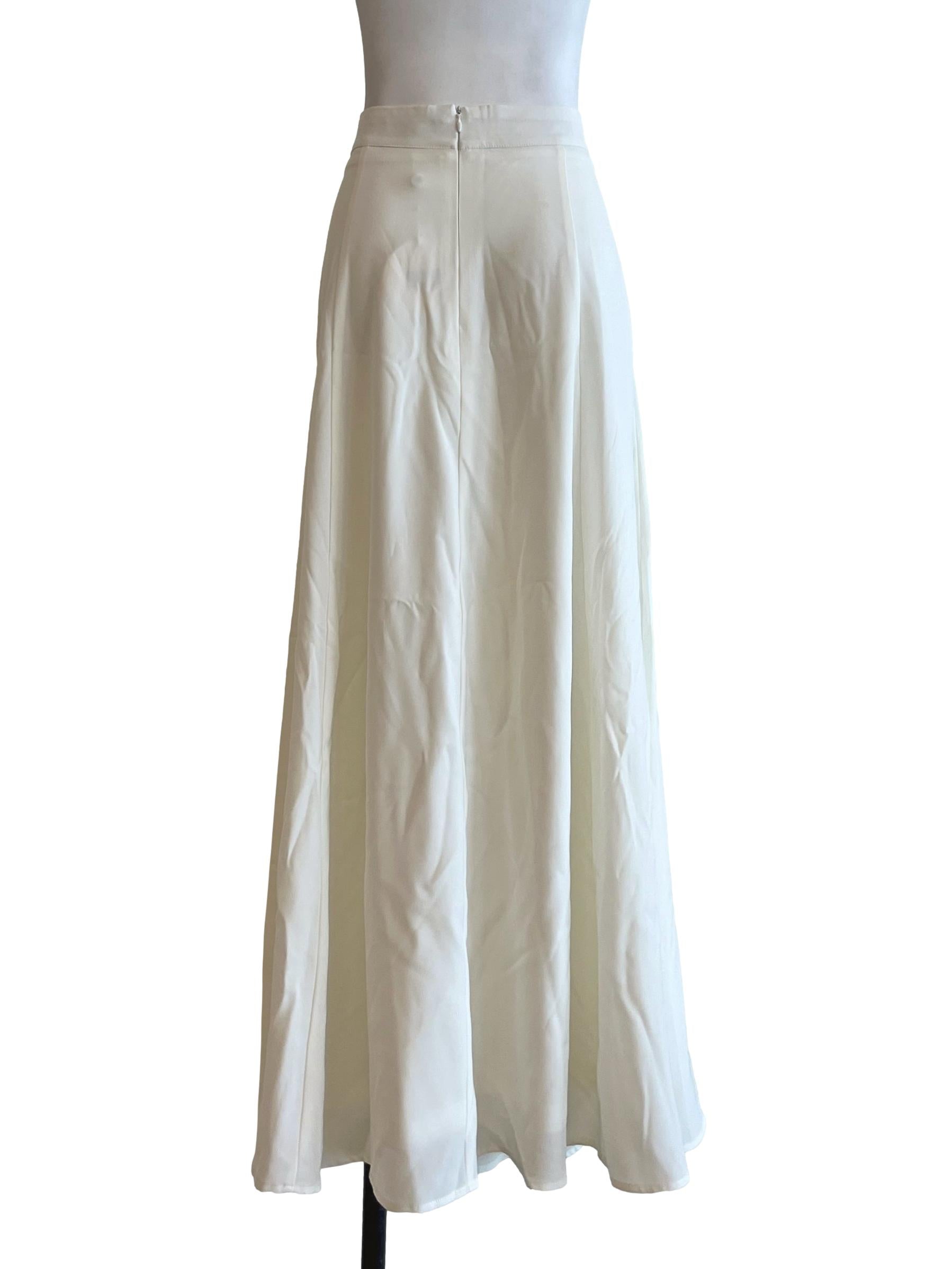 Pearl White A-Line Skirt