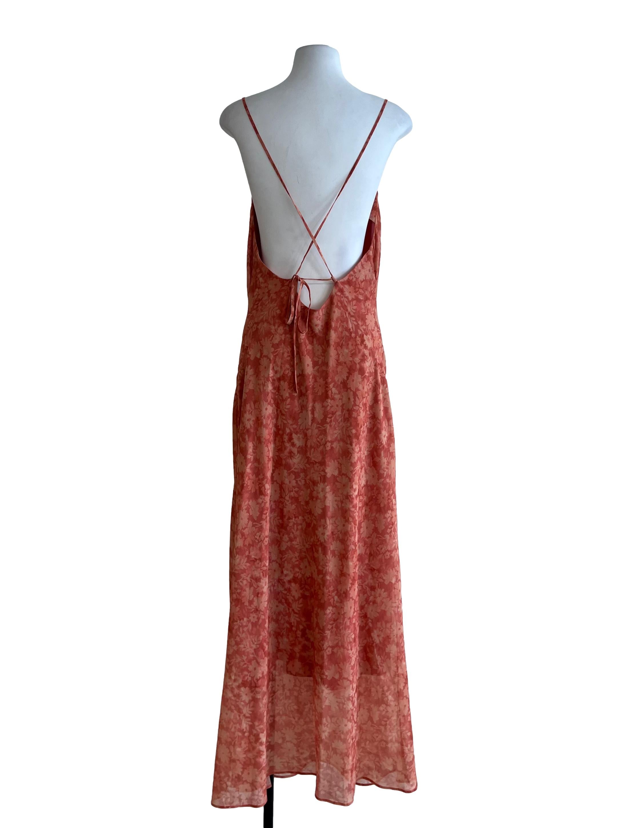 Coral Pink Cowl Neckline Sheath Dress
