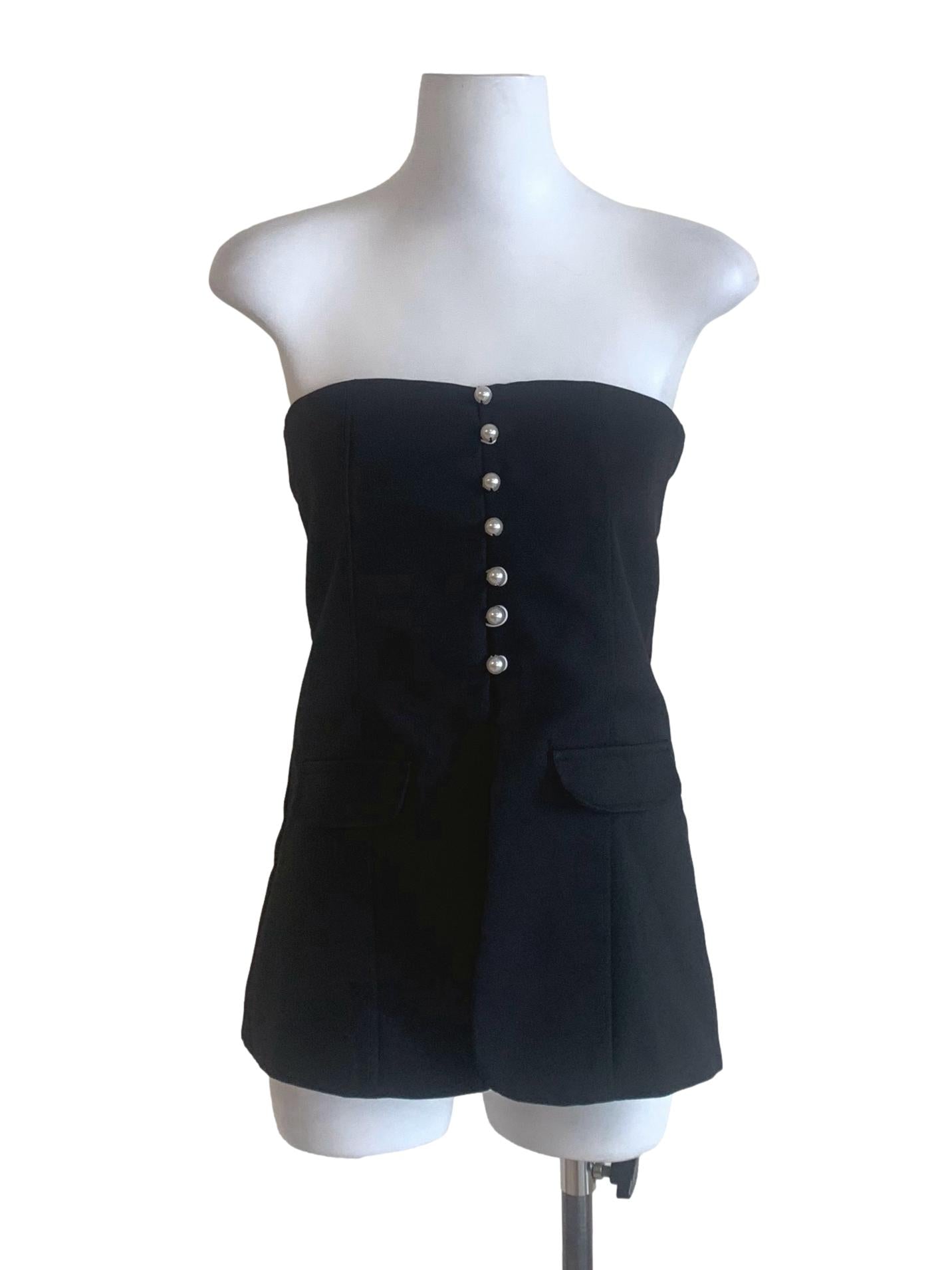 Ink Black Sleeveless Top