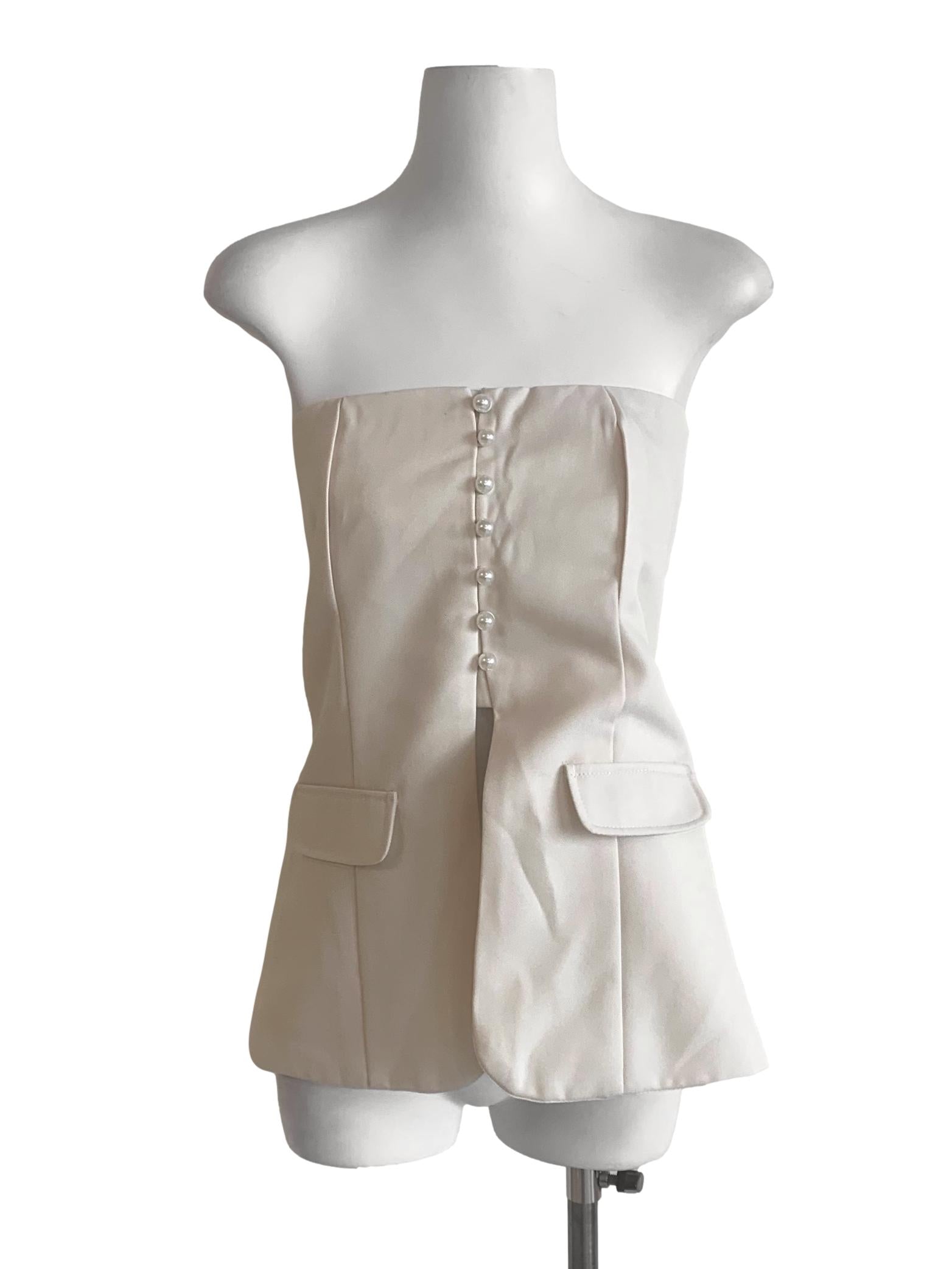 Coconut White Sleeveless Top