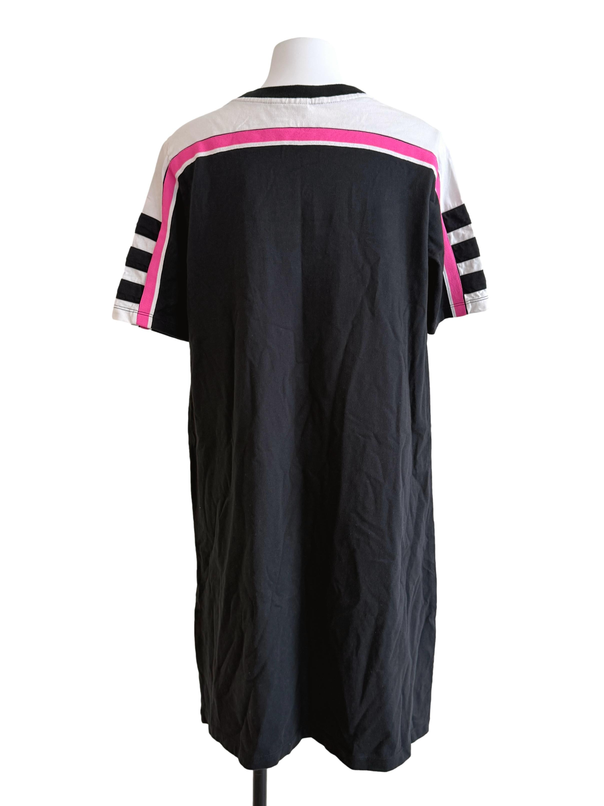 Black 3 Stripes Shirt Dress