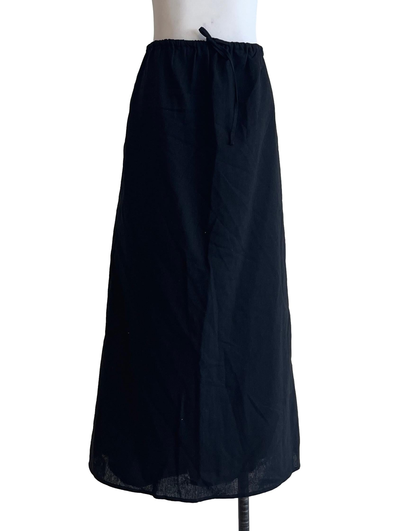 Ink Black A-Line Skirt