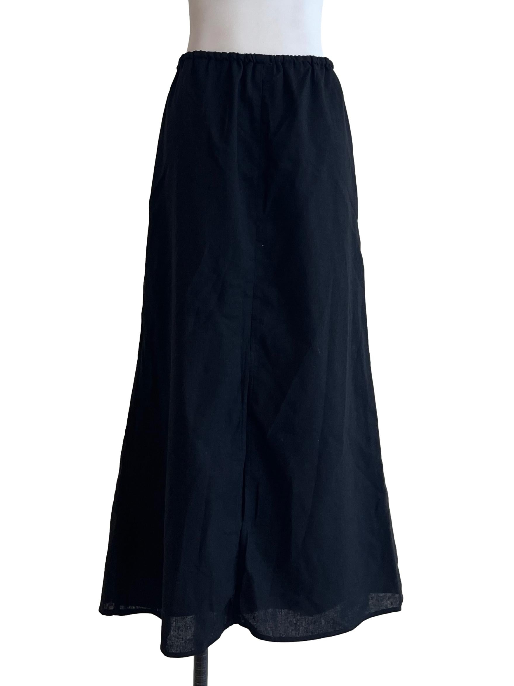 Ink Black A-Line Skirt