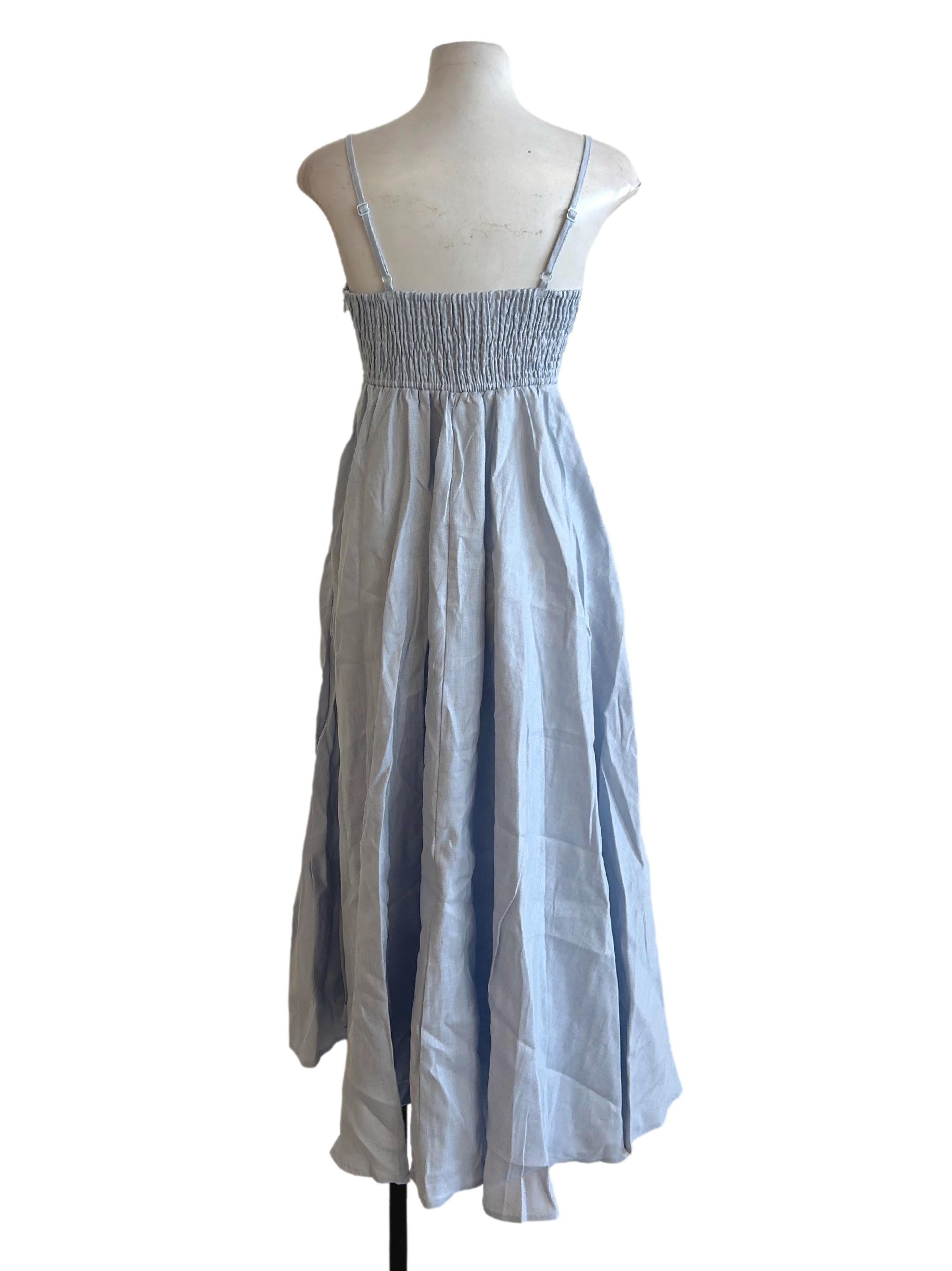 Linen Smocked-Back Sundress OSN