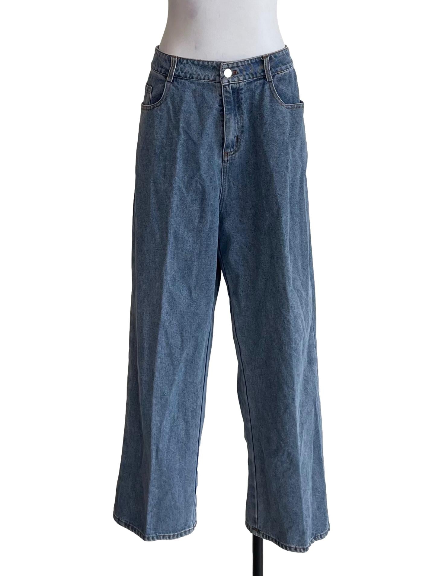 Ash Blue Baggy Jeans