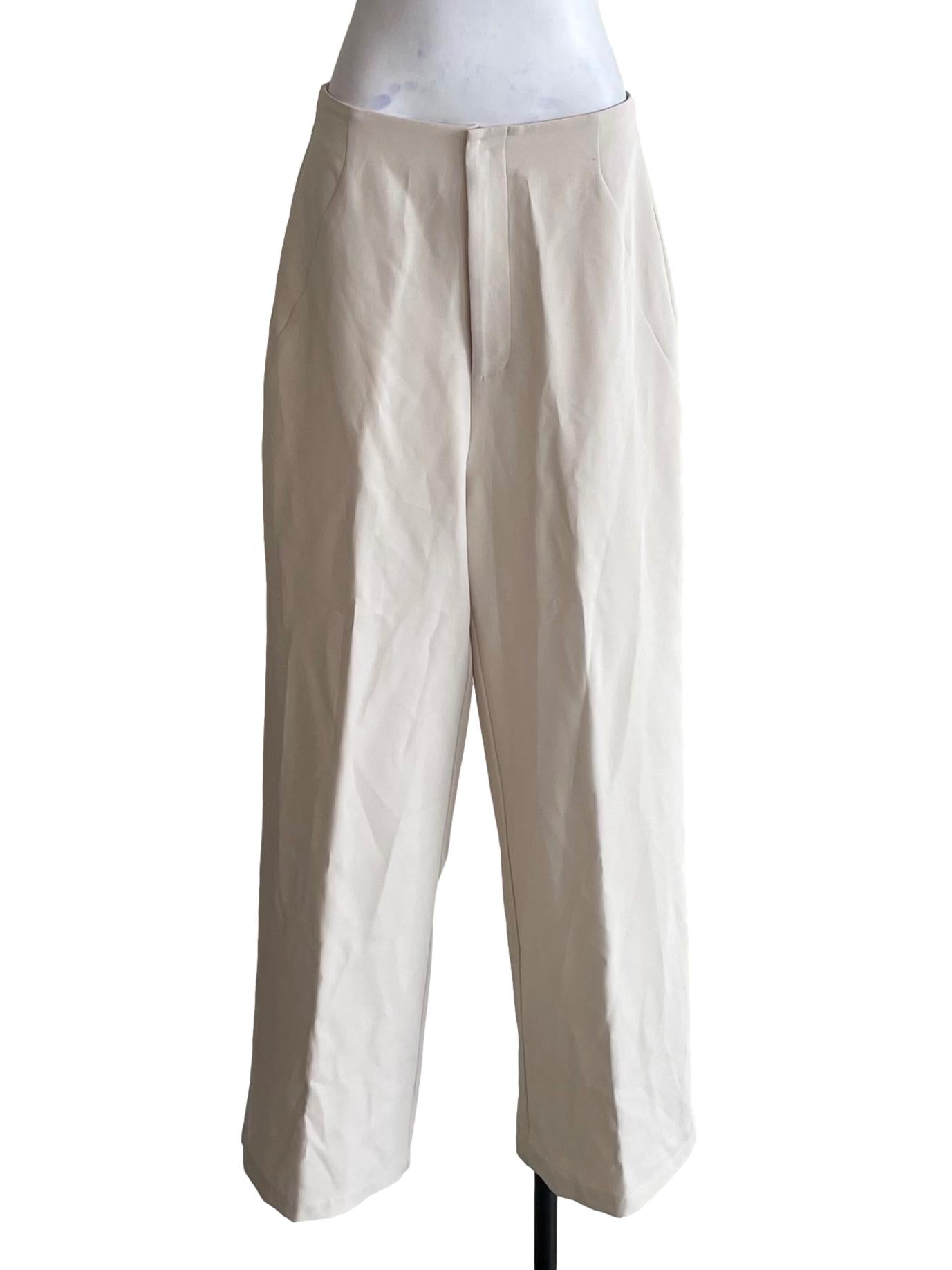 Alabaster White Wide Leg Pants
