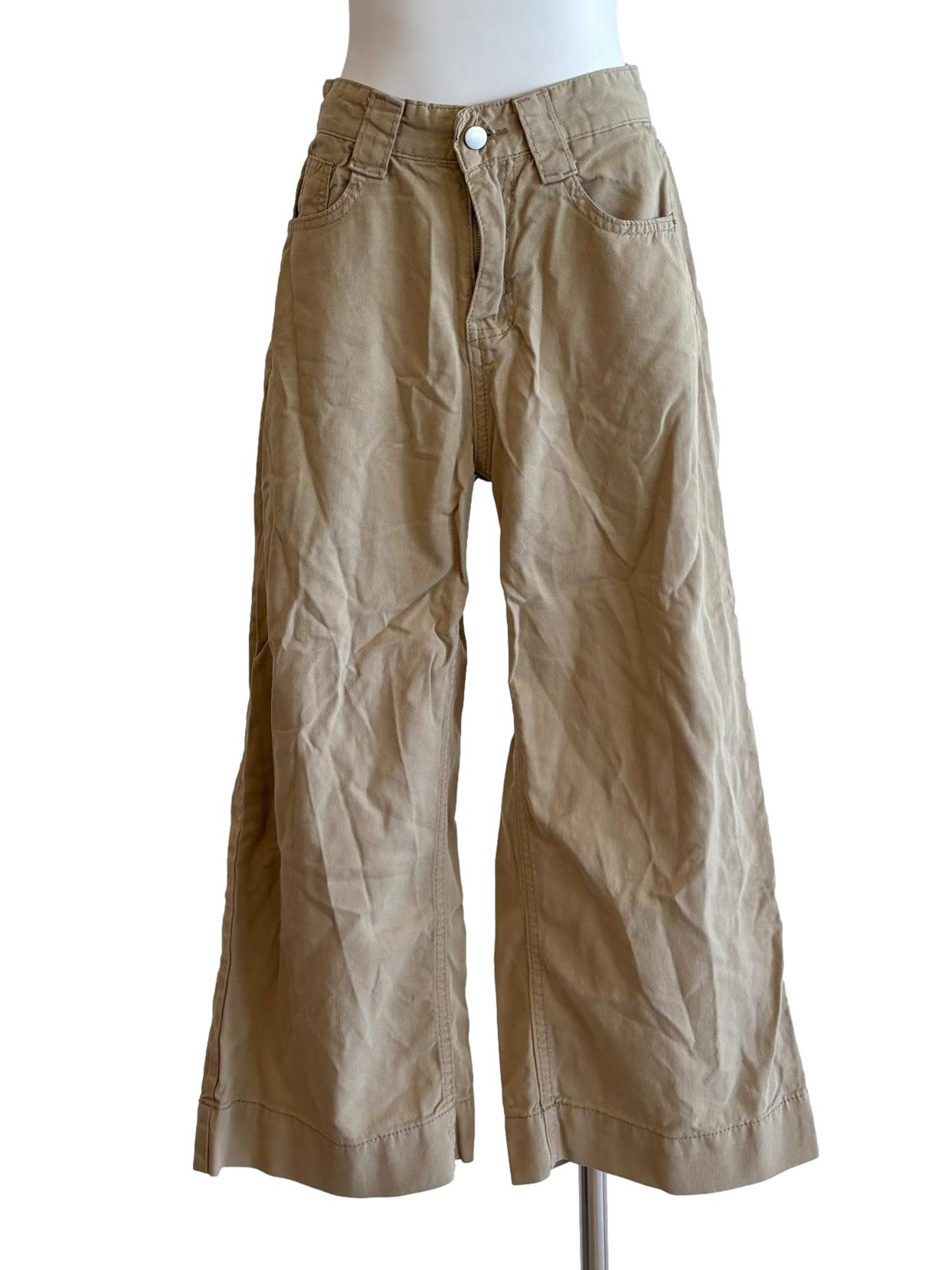 Hampton Beige Wide Leg Pants