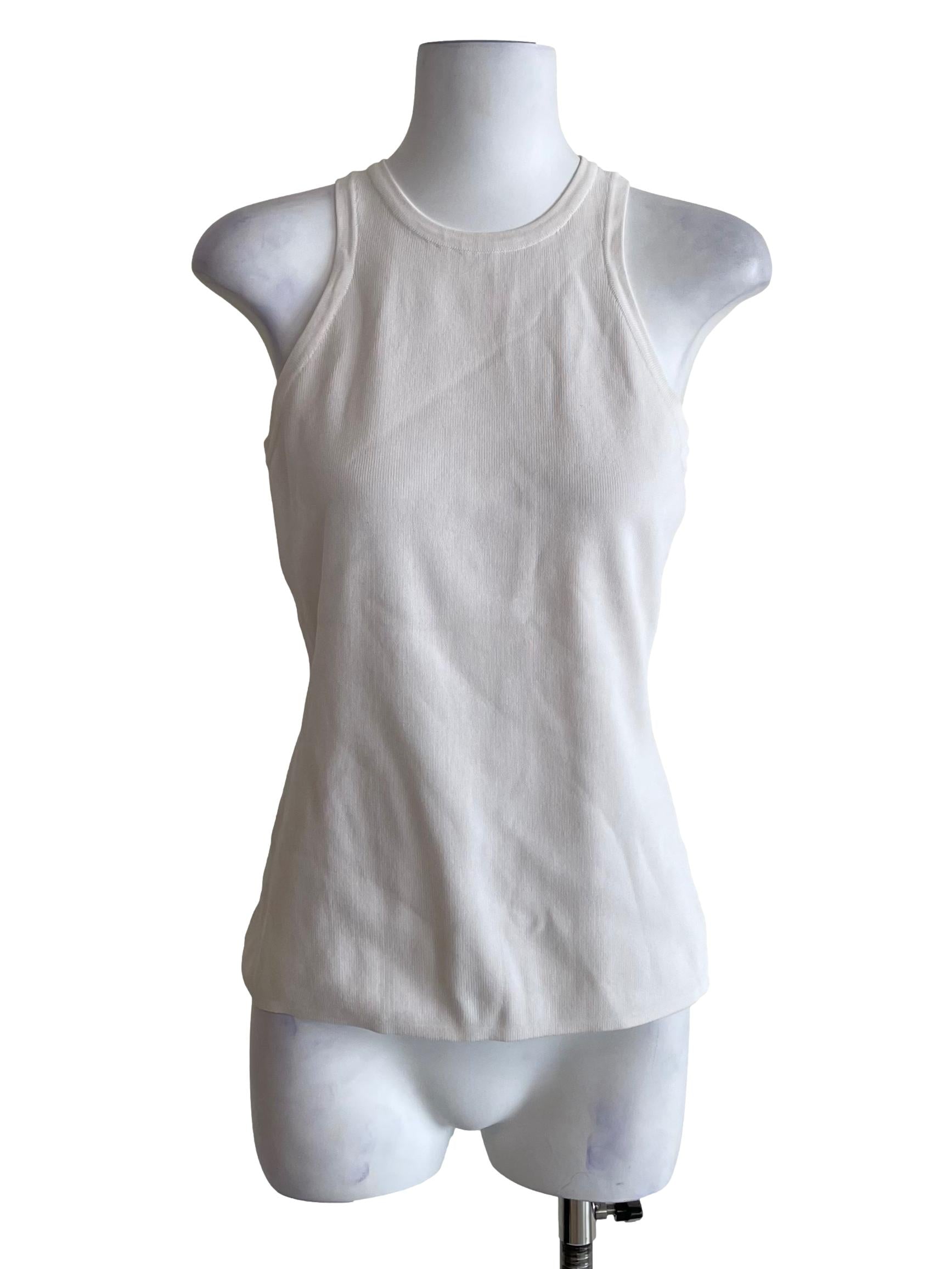 White Slim Knit Tank Top LB