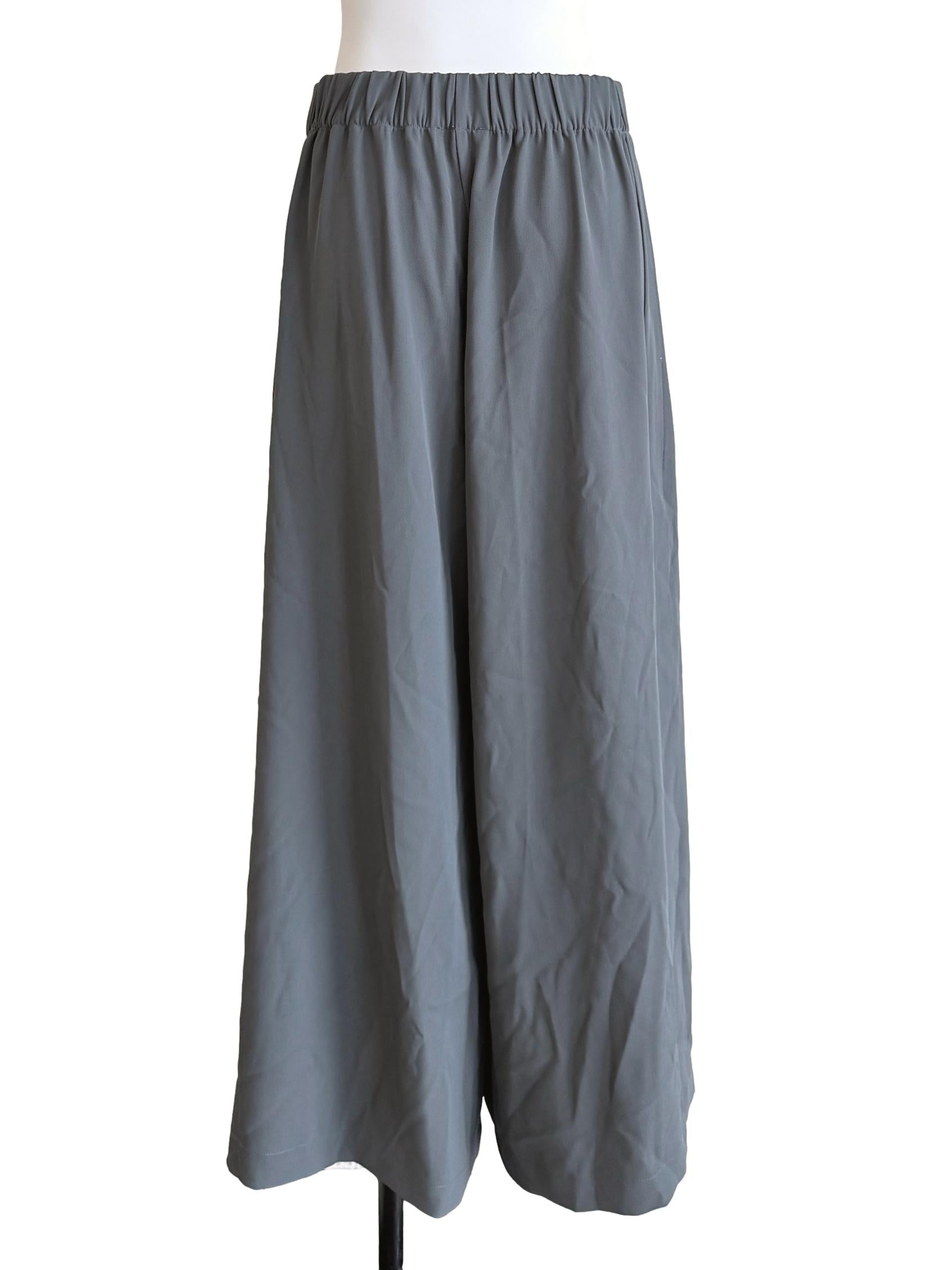Smoke Grey Slit Culottes
