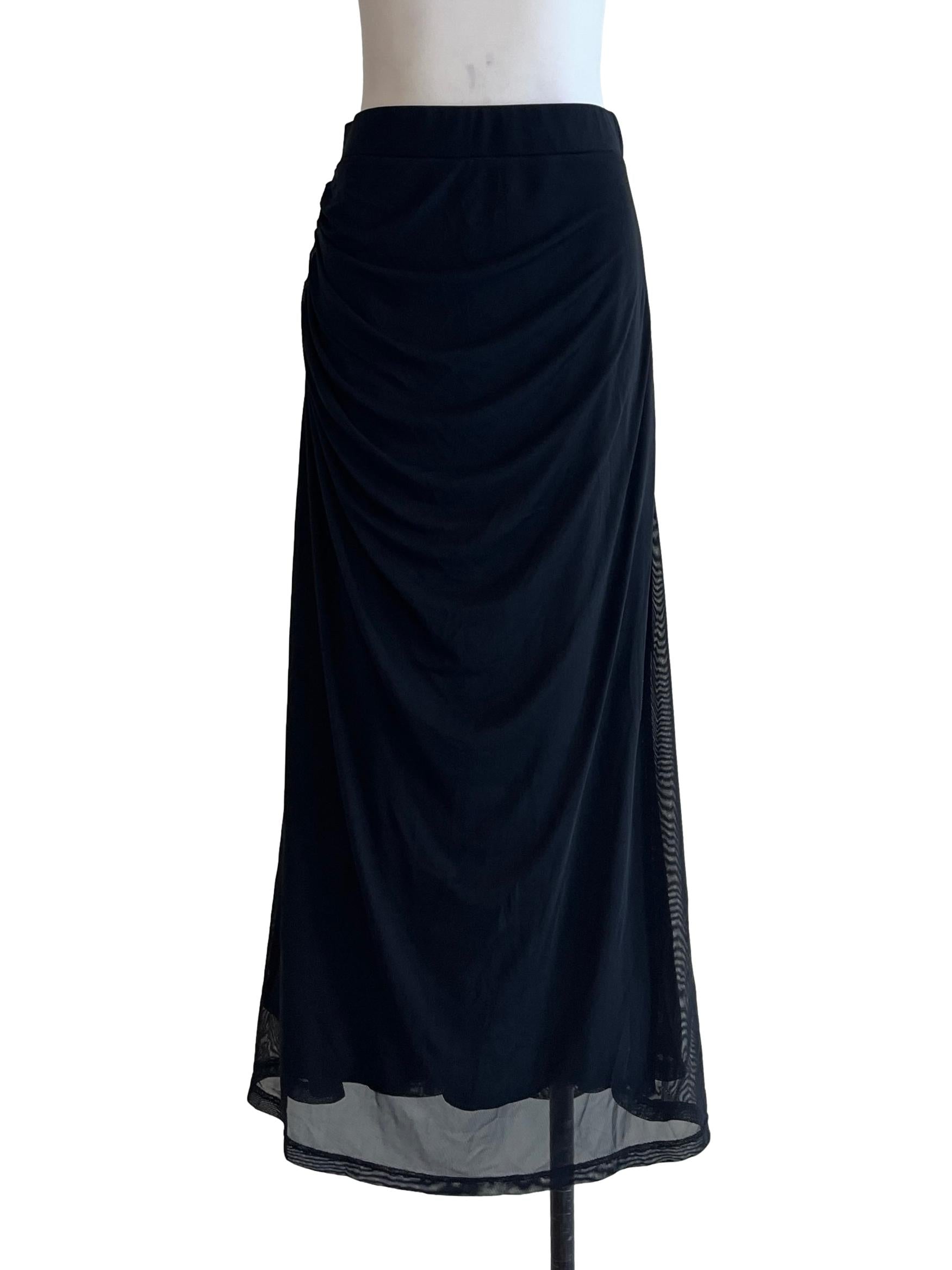 Ink Black A-Line Skirt