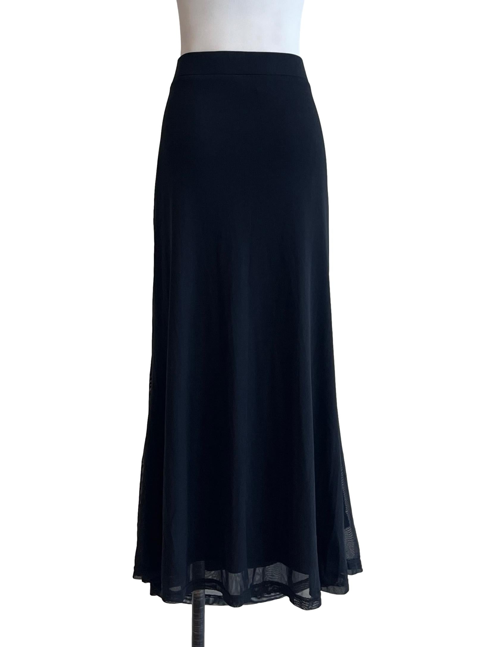 Ink Black A-Line Skirt