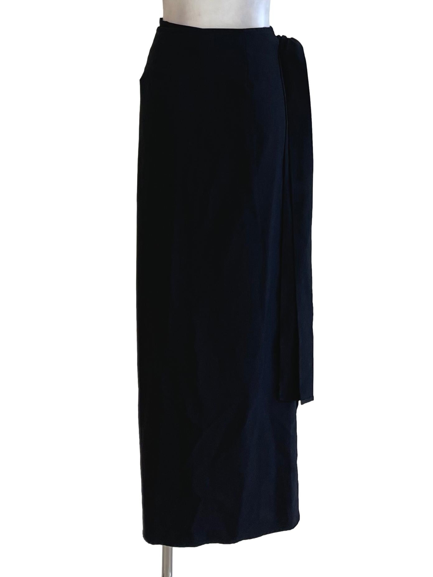 Black Wrap Skirt