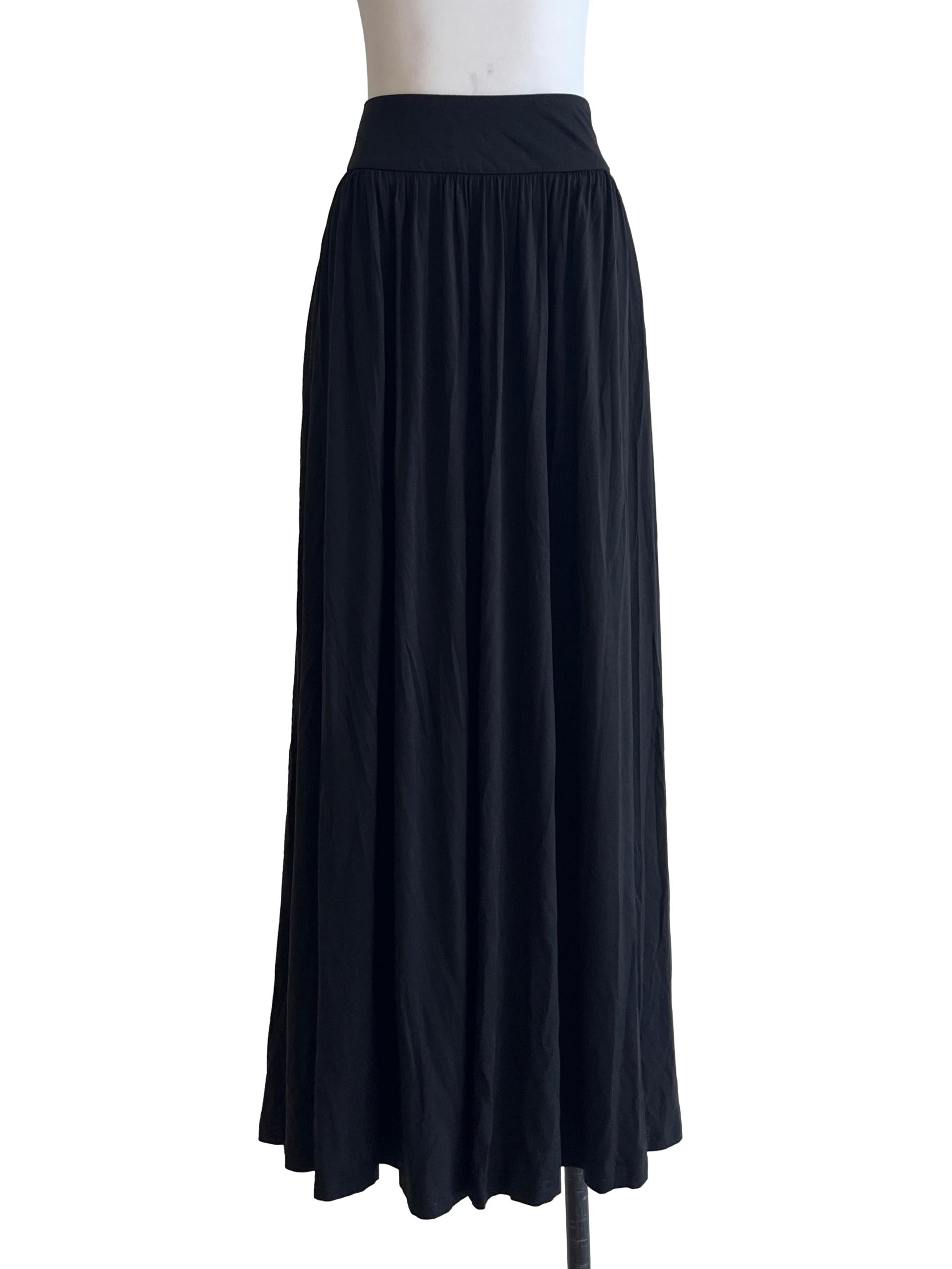 Jet Black Maxi Skirt