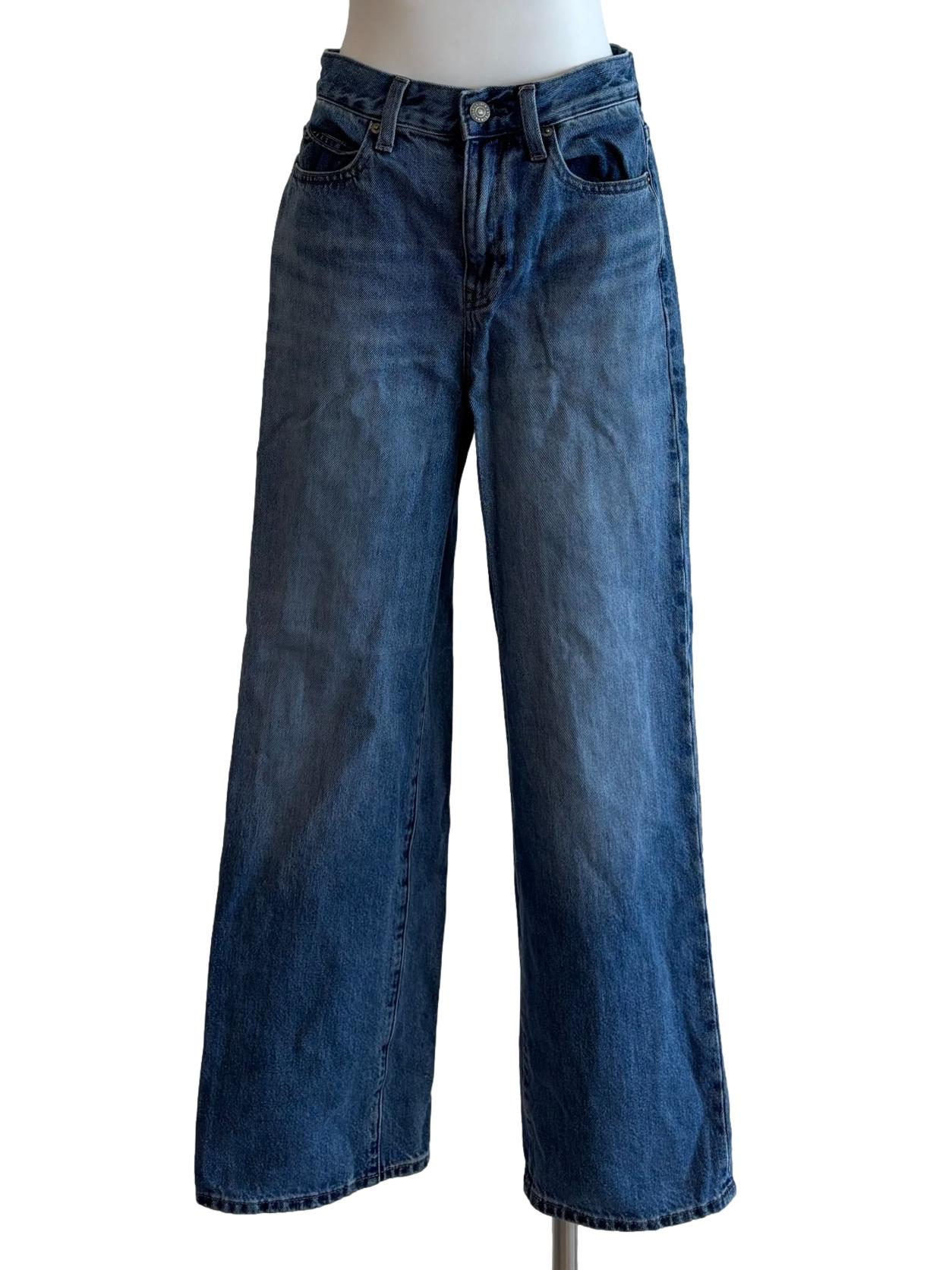Blue Denim Straight Cut Jeans